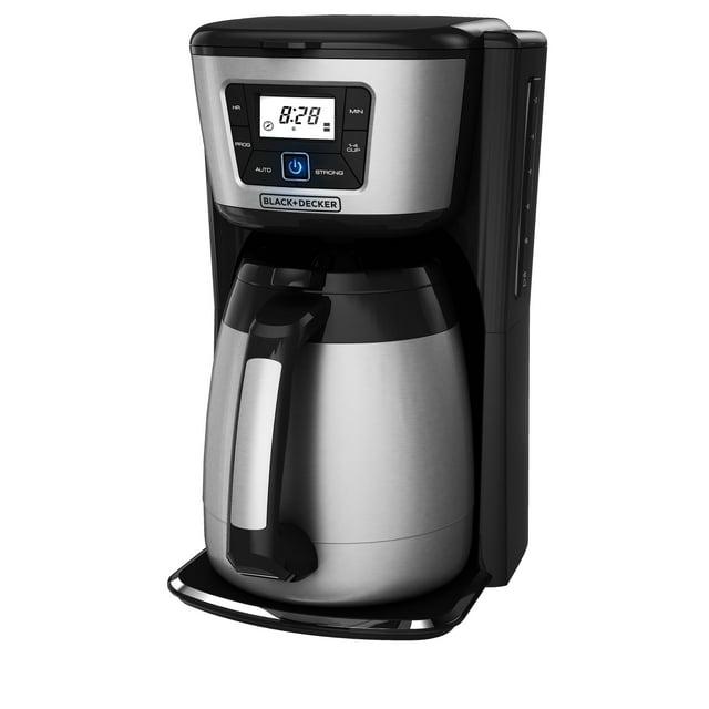 BLACK+DECKER BLACK+DECKER 12-Cup Thermal Coffee Maker, Keep Coffee Hot with Insulated Stainless Steel Carafe, Digital Controls, Easy to Clean. CM2035B-1