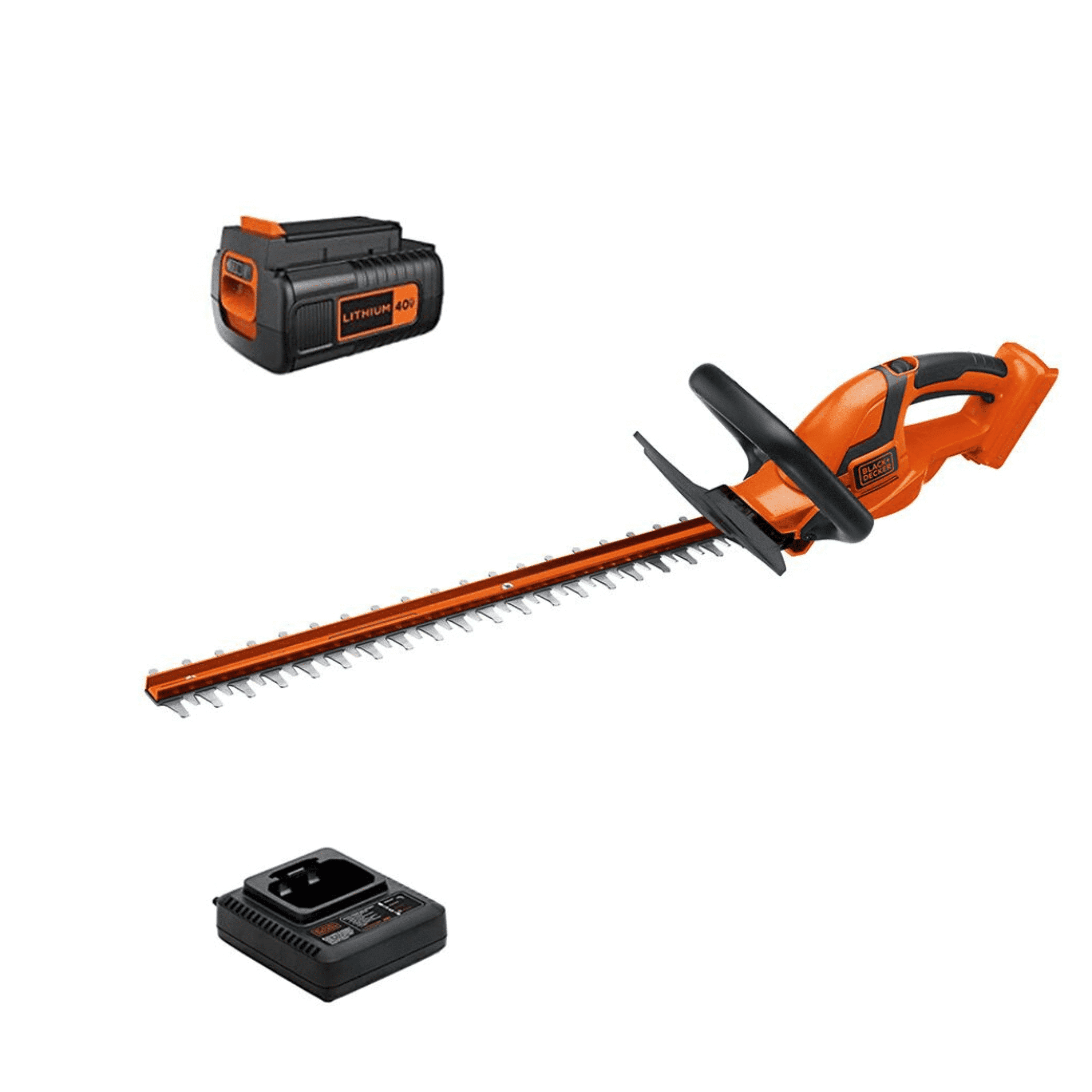 Black + Decker LHT2436 40V MAX Lithium-Ion Dual Action 24 in. Cordless Hedge Trimmer Kit