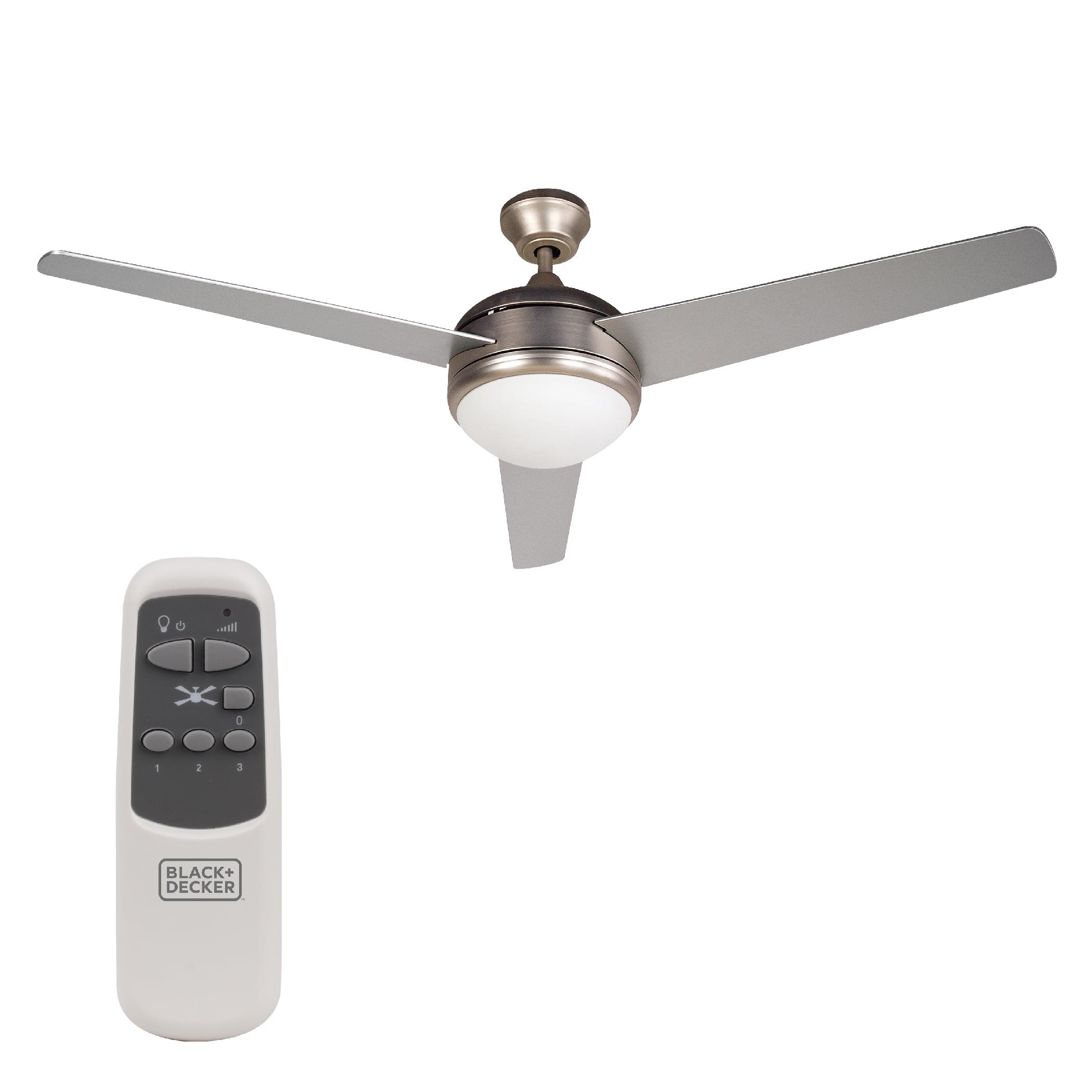 52" 3 - Blade Standard Ceiling Fan with Remote Control and Light Kit Included