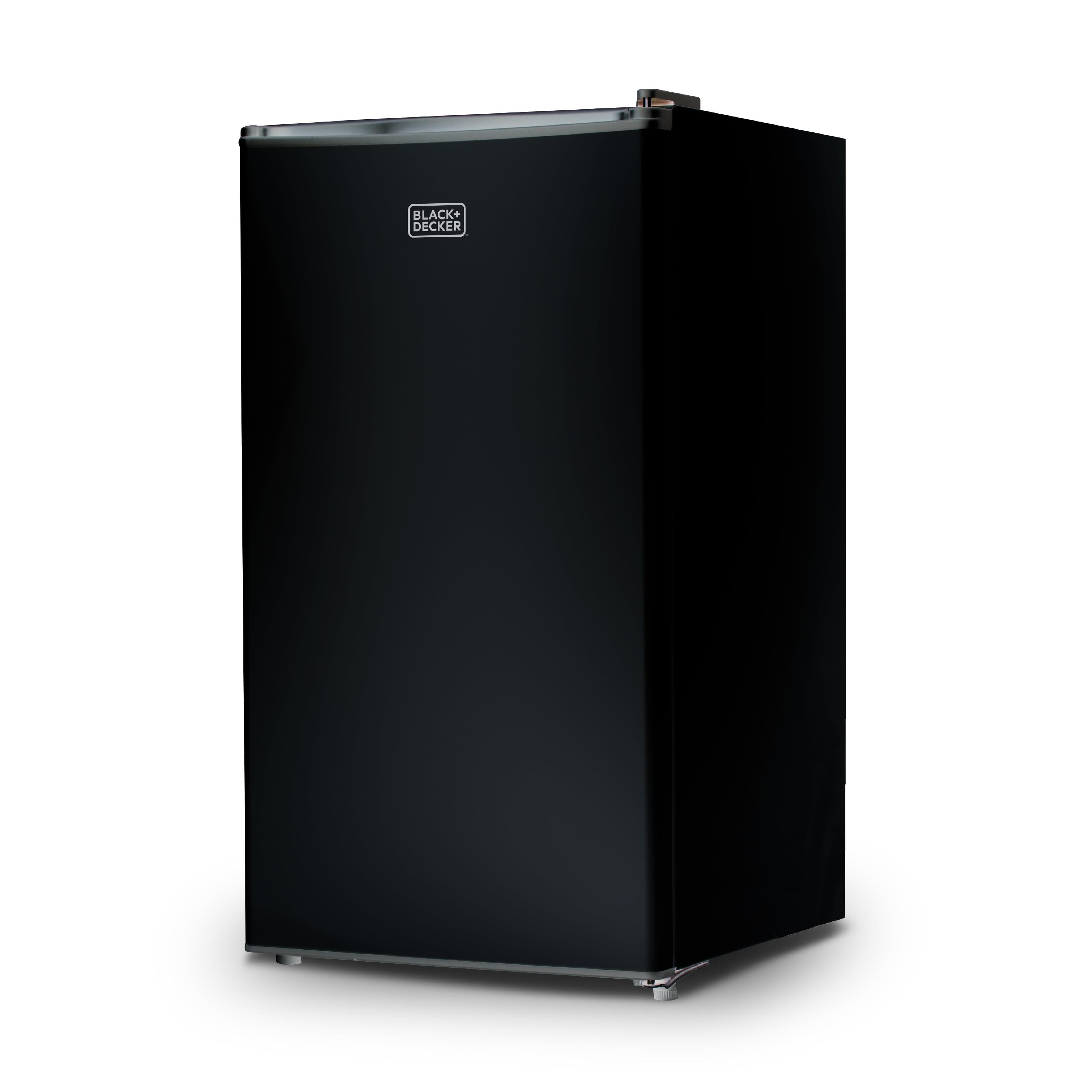 BLACK+DECKER Compact Refrigerator 3.2 Cu. Ft. with True Freezer, Black