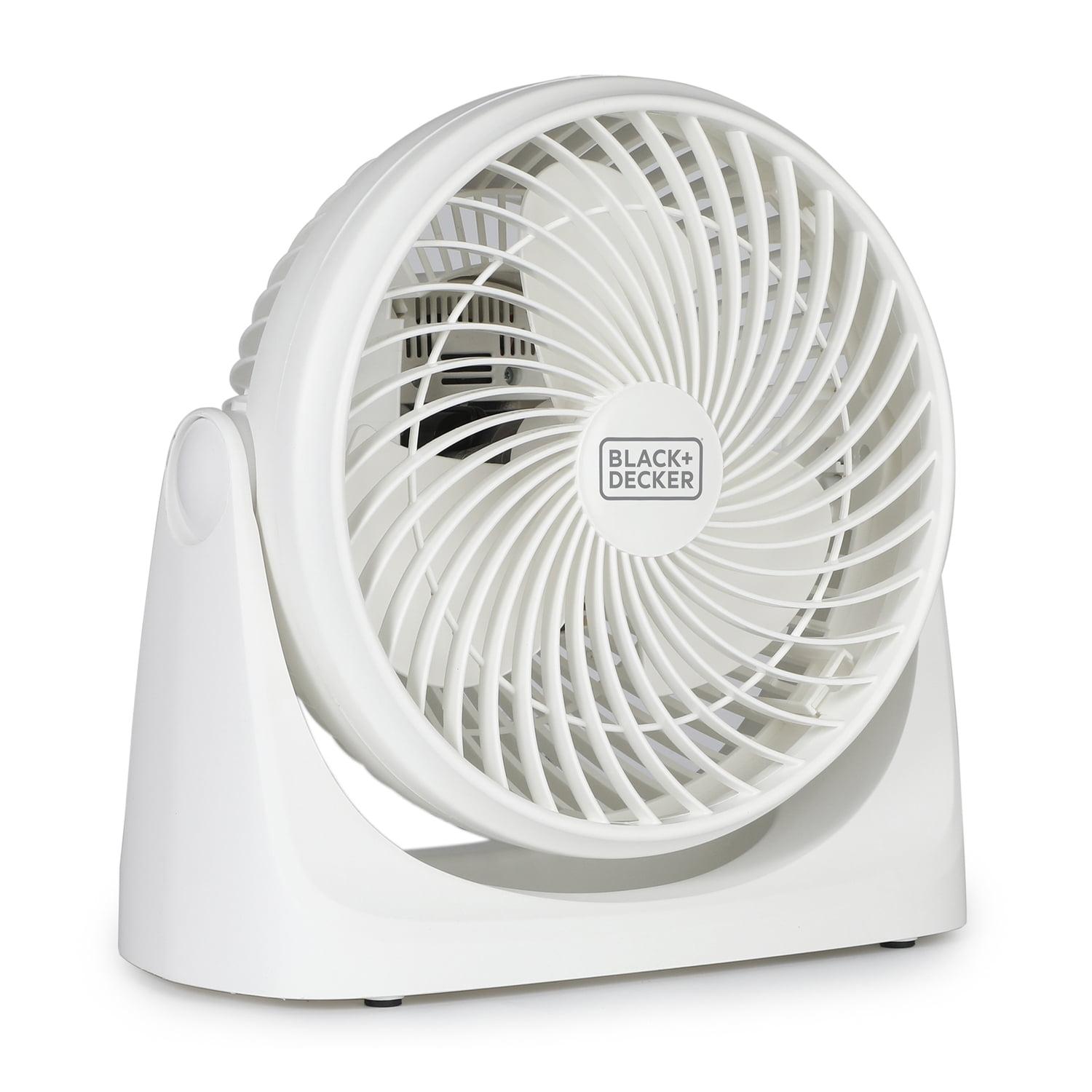 BLACK+DECKER BLACK+DECKER Turbo Desk Fan – Electric Portable 7 Inch Table Fan with Adjustable Tilt, White