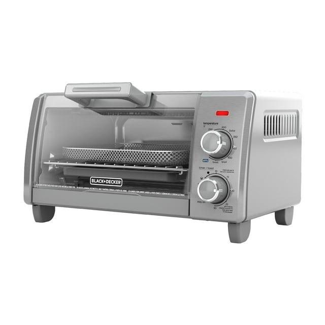 BLACK+DECKER BLACK+DECKER 4-Slice Crisp N Bake Air Fry Toaster Oven, TO1787SS, 5 Cooking Functions, 30 Minute Timer, Stainless Steel