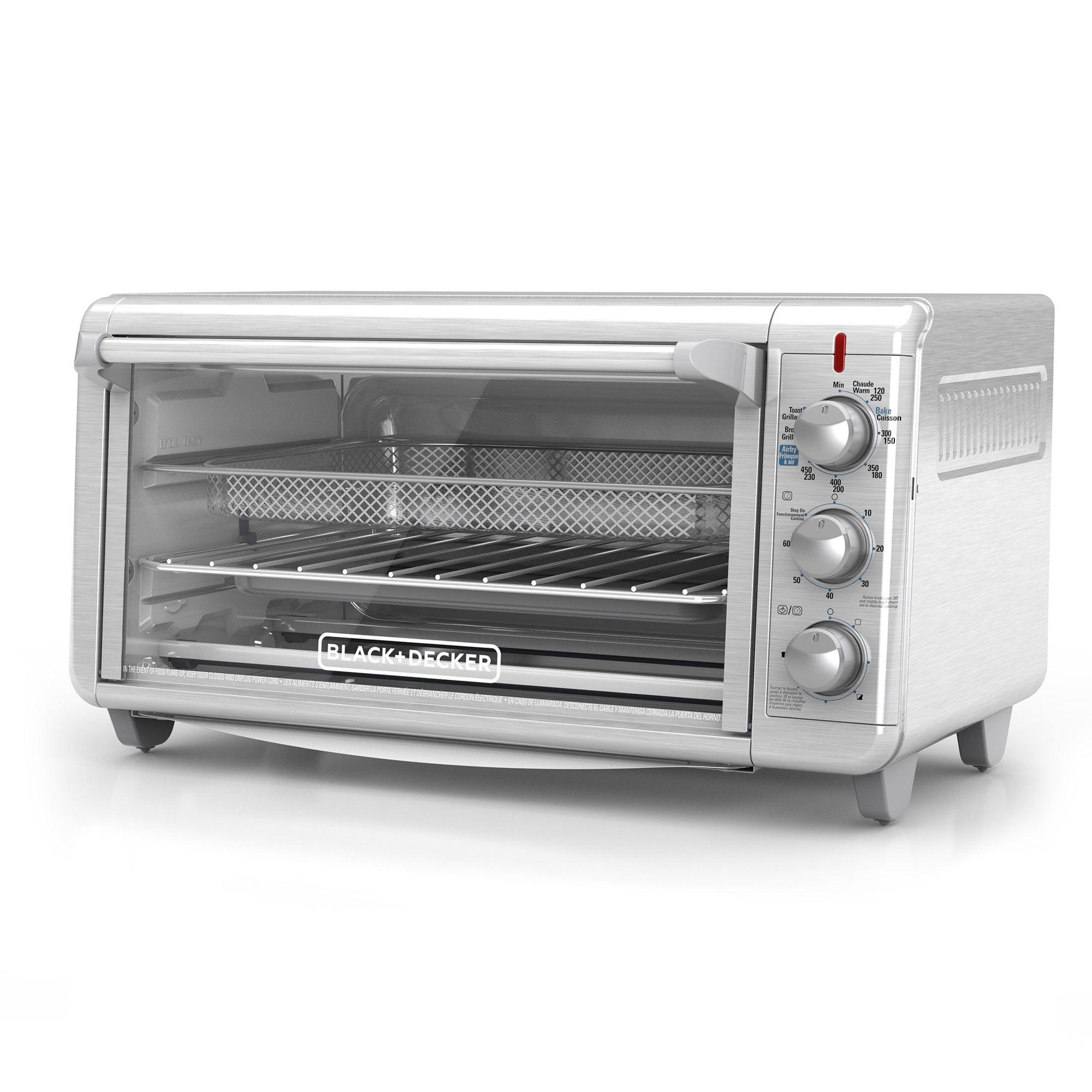 BLACK+DECKER BLACK+DECKER Crisp 'N Bake Air Fry Toaster Oven, 8-Slice, 5 Cooking Functions, 60 Minute Timer, Stainless Steel