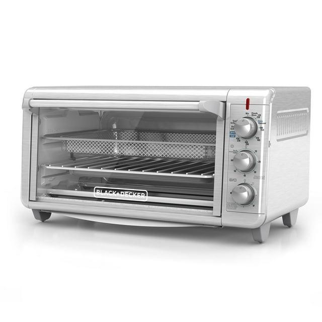 BLACK+DECKER BLACK+DECKER Crisp 'N Bake Air Fry Toaster Oven, 8-Slice, 5 Cooking Functions, 60 Minute Timer, Stainless Steel