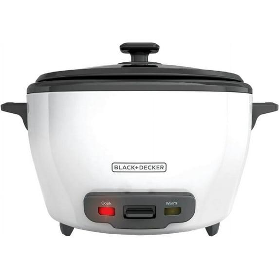 BLACK+DECKER BLACK+DECKER, Rice Cooker, Uncooked Rice, Steaming Basket, Removable Non-Stick Bowl, One Touch