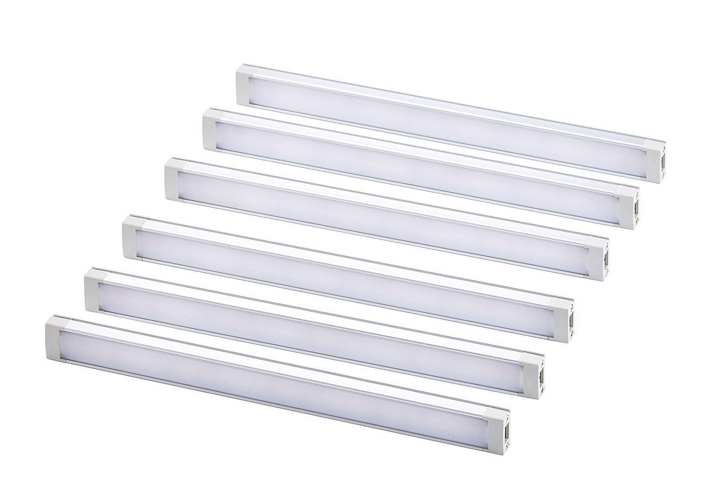 Alexa-Compatible Adjustable White LED Under Cabinet Lighting Kit, 6-Pack