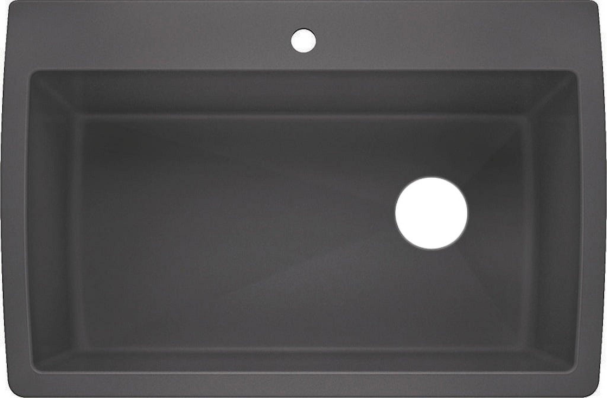 Diamond SILGRANIT 33.5" L x 22" W Super Single Drop-in/Undermount Kitchen Sink