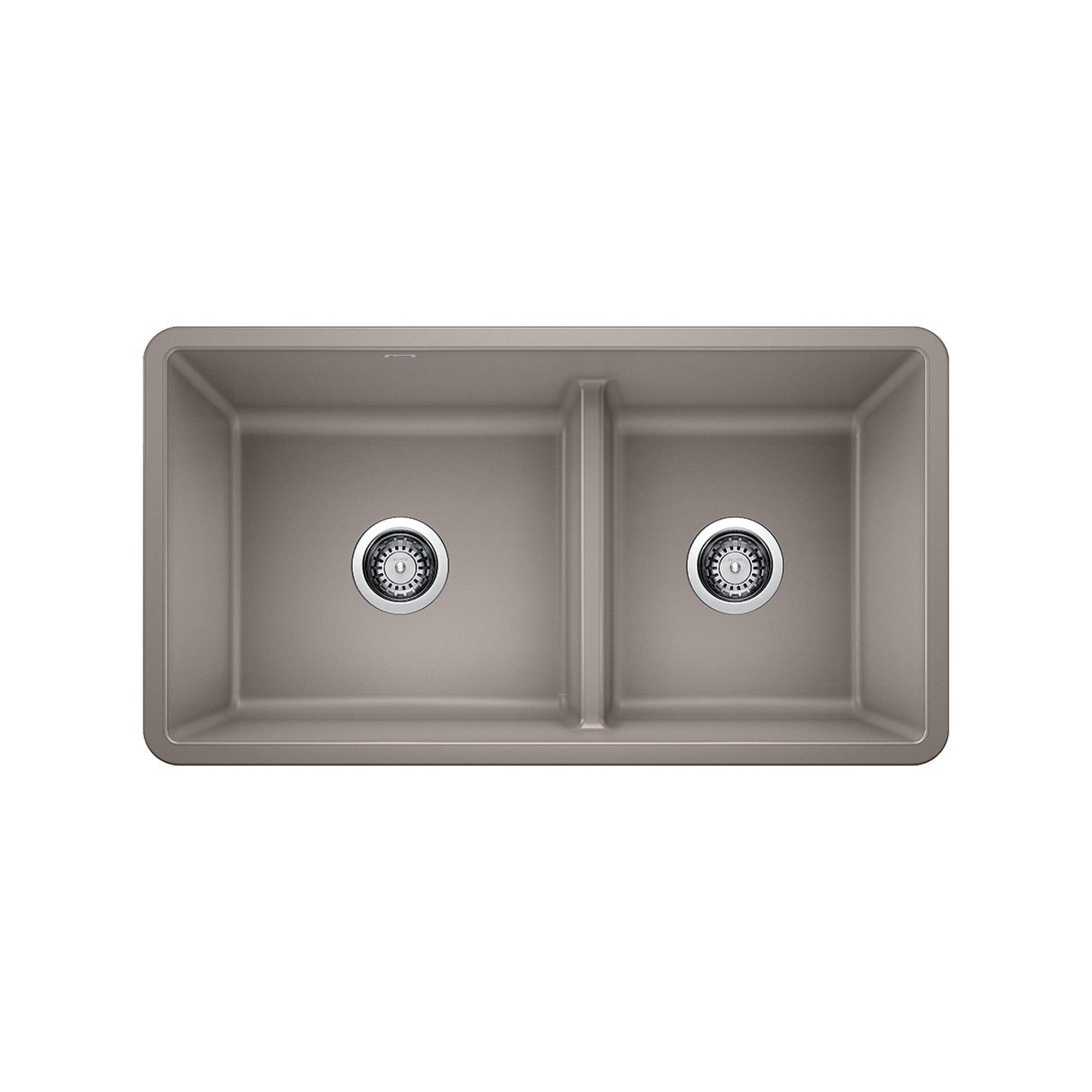 Truffle 33" Stone Double Bowl Undermount Kitchen Sink