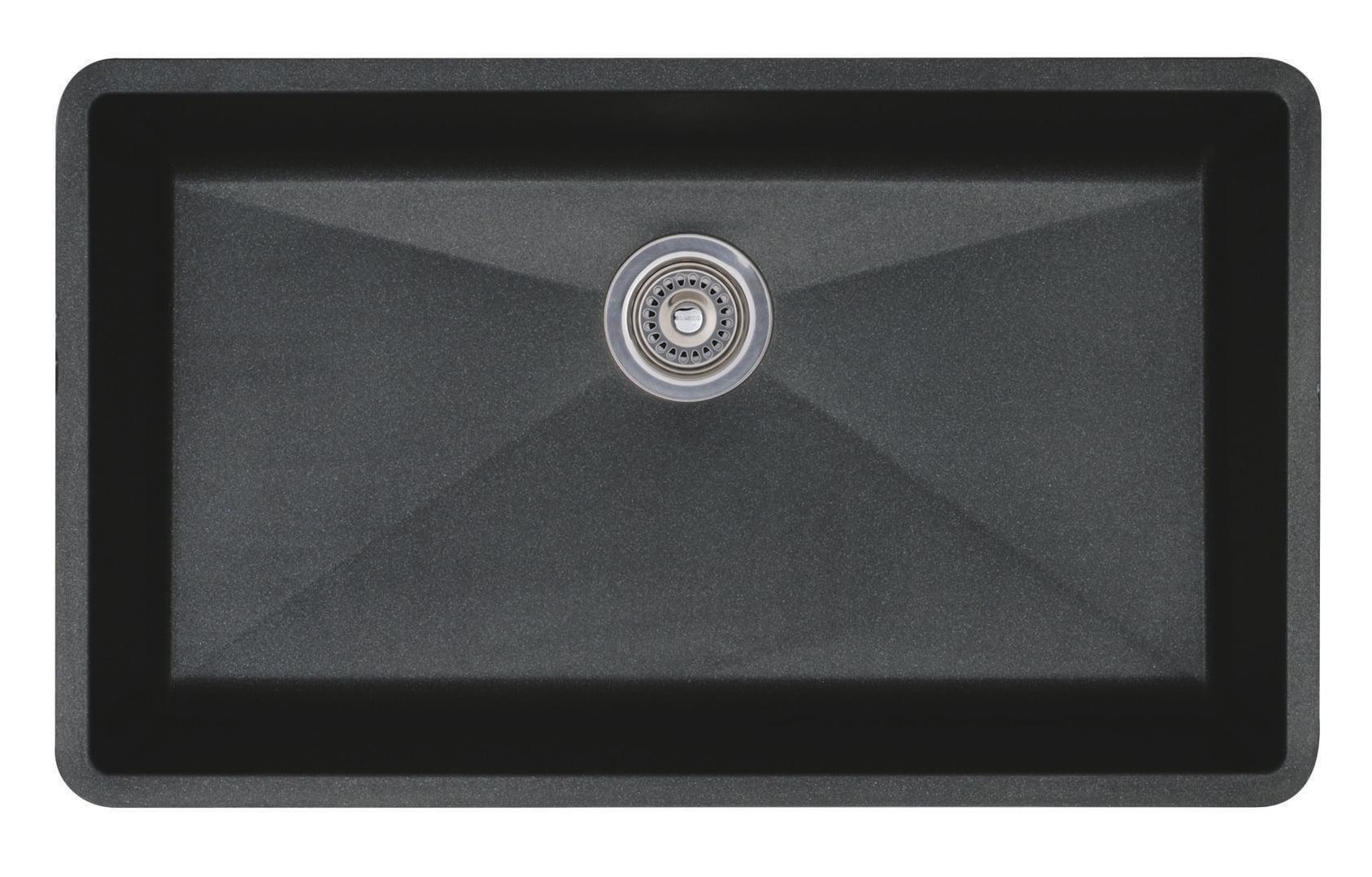 Anthracite Stone Single Bowl Undermount Kitchen Sink