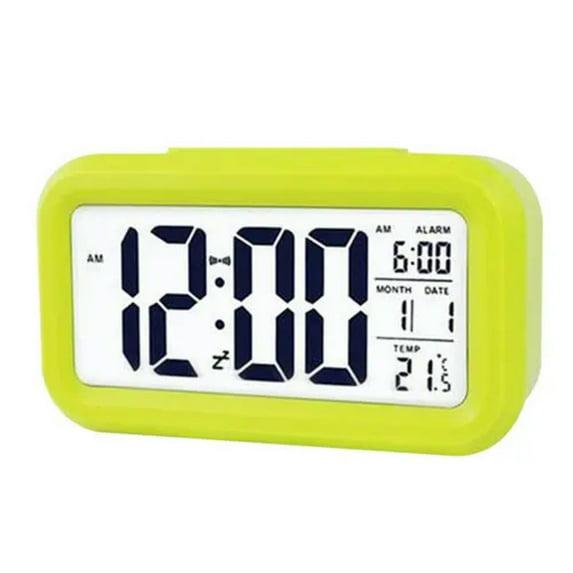 Reloj Despertador Electrónico, Reloj Inteligente Luminoso, Regalo de Reloj Despertador digital LED Creativo para Estudiantes y Niños - Verde