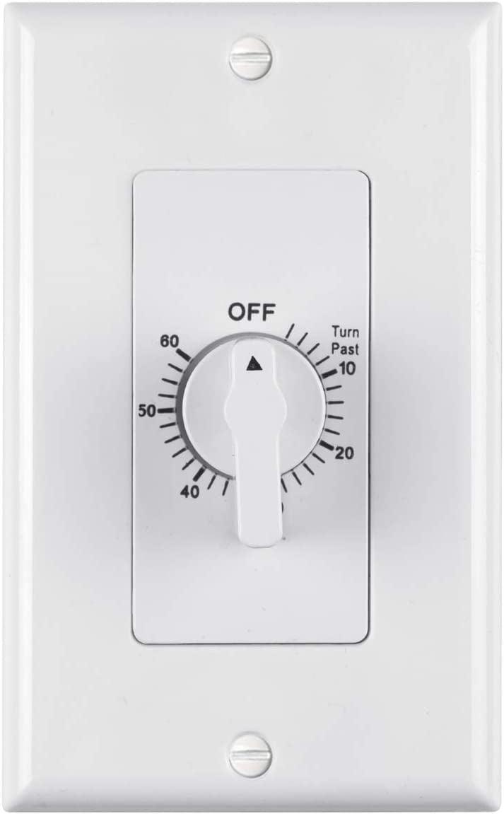 BN-LINK Heavy Duty 60-Minute White Mechanical Countdown Timer Switch