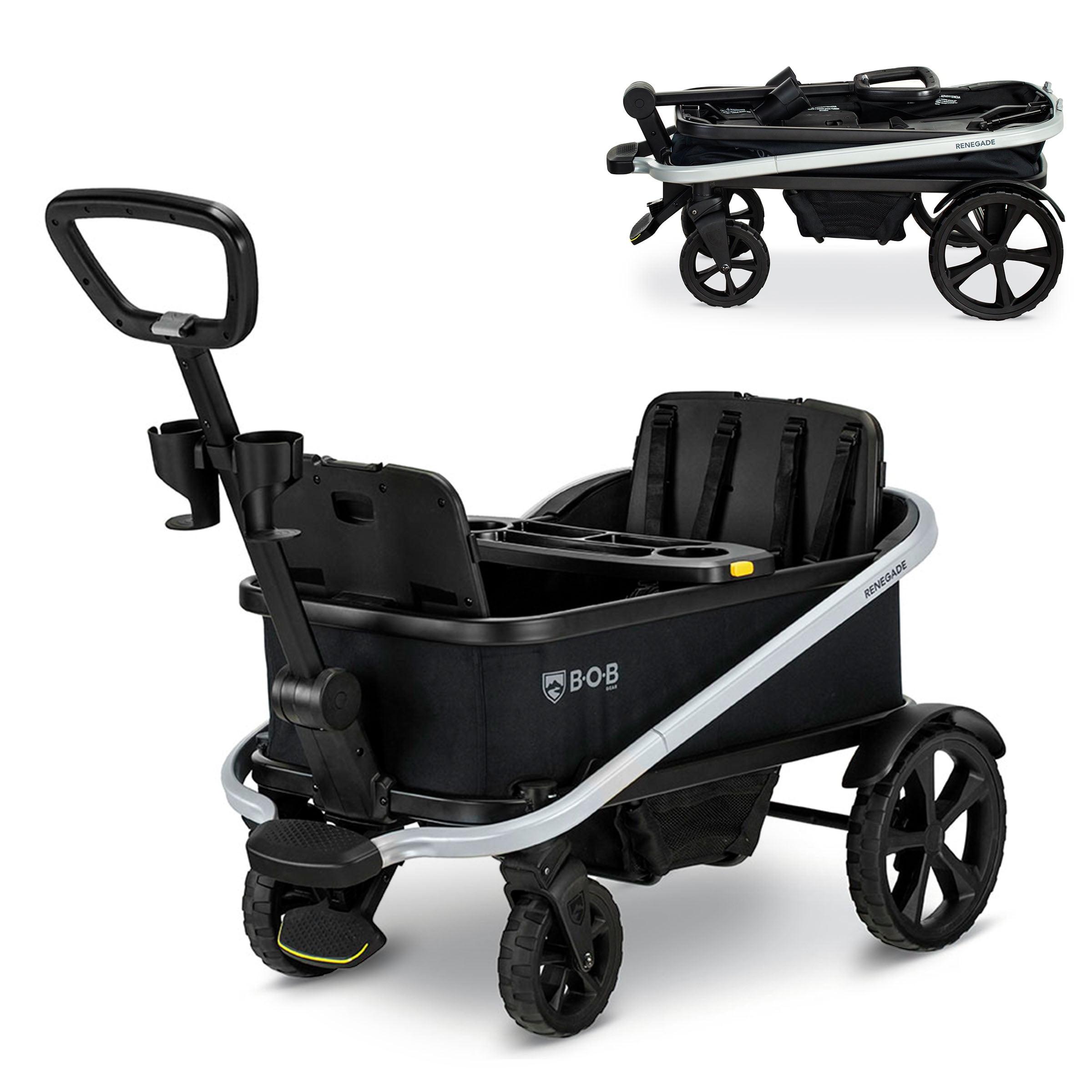 BOB Gear Renegade Foldable Stroller Wagon with Child Snack Tray and Cup Holders, Nightfall