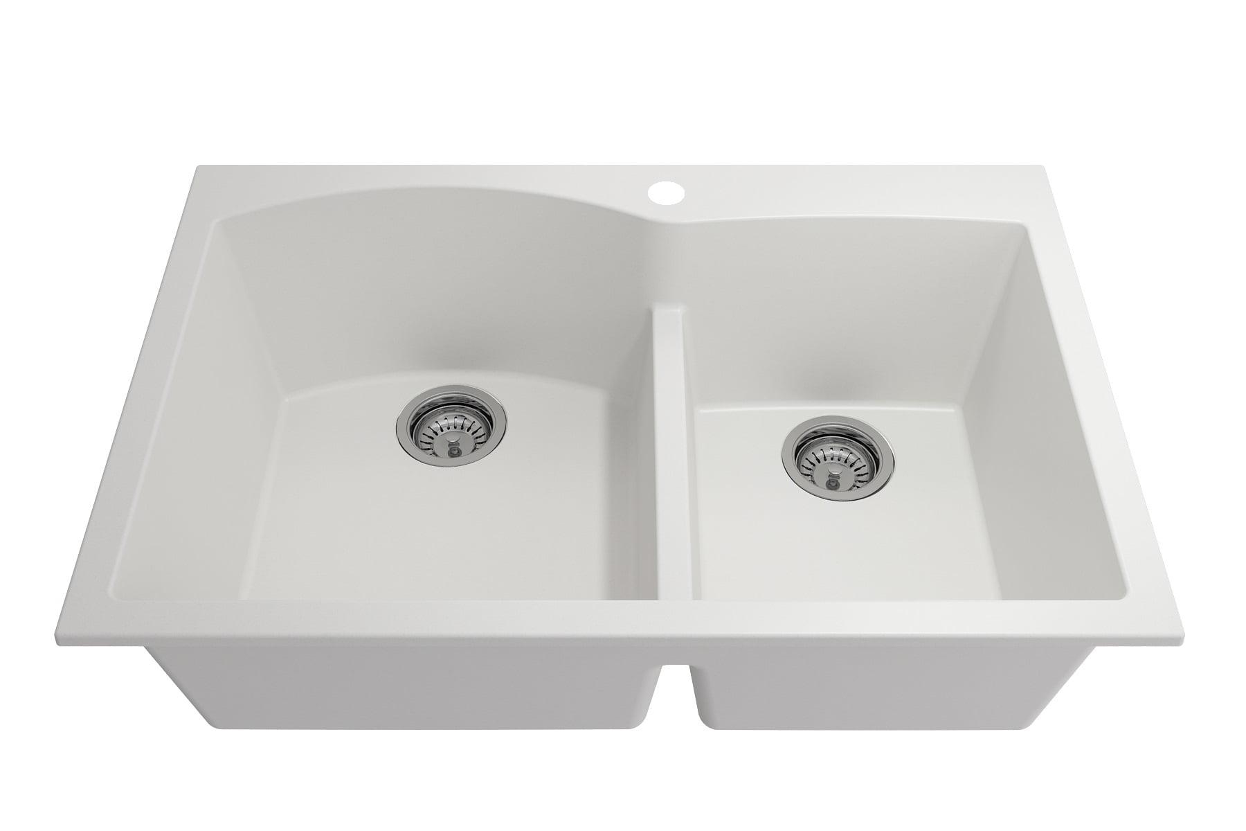 Campino 33'' L Undermount Double Bowl Granite Kitchen Sink