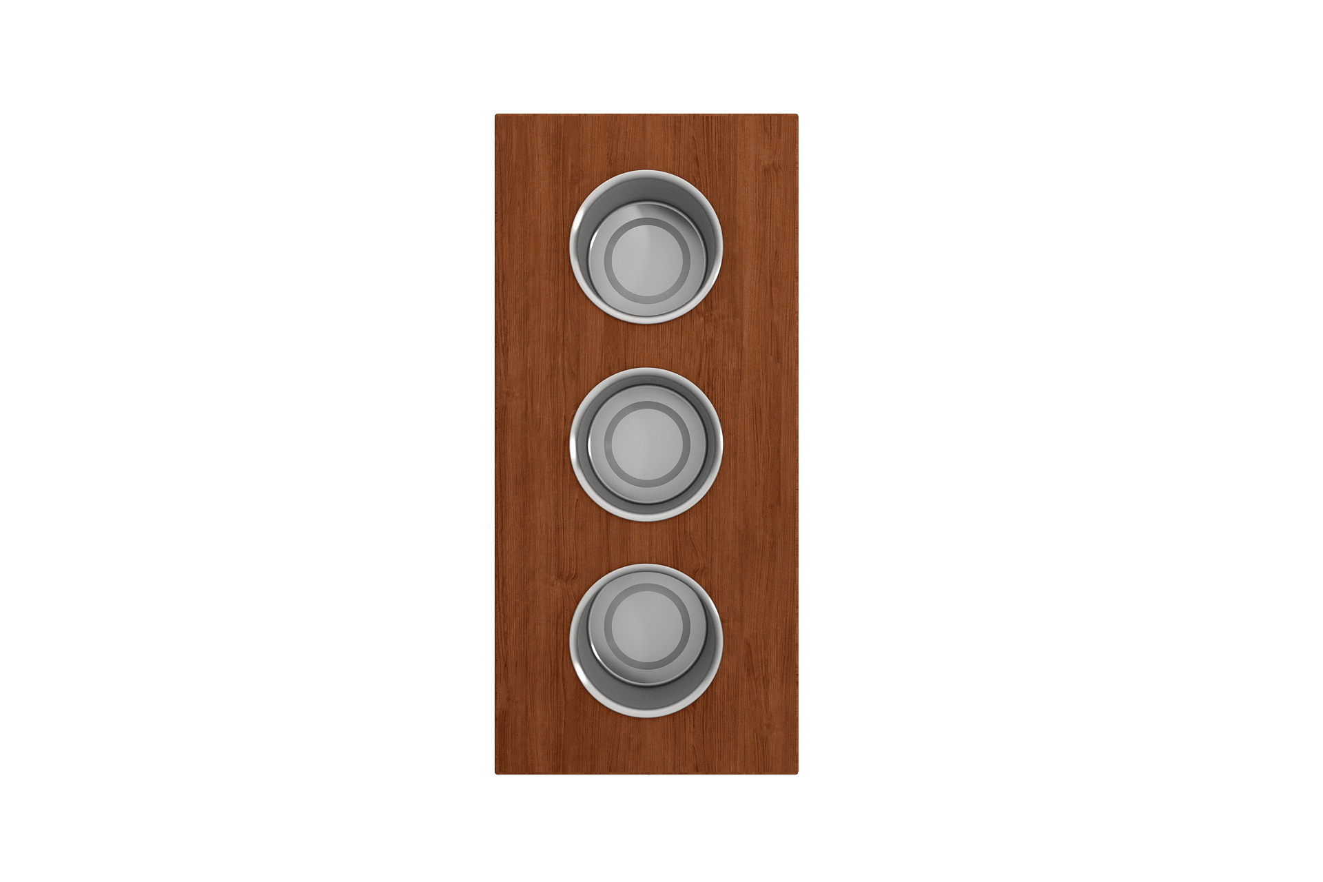 BOCCHI Wood Board With 3 Round Stainless Steel Bowls F/1616, 1618, 1633 (Inner Ledge)