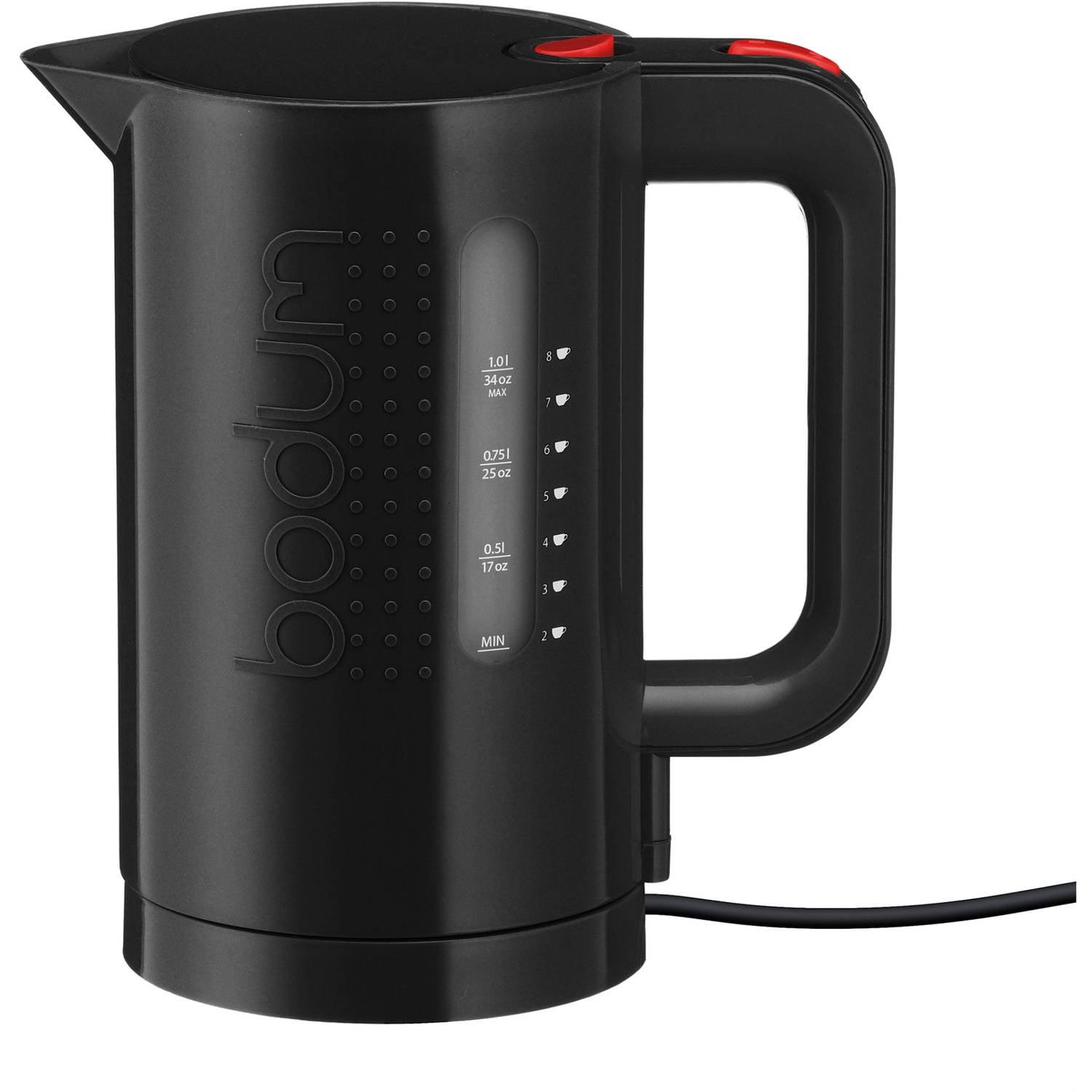 Bistro 34oz Black BPA-Free Electric Water Kettle