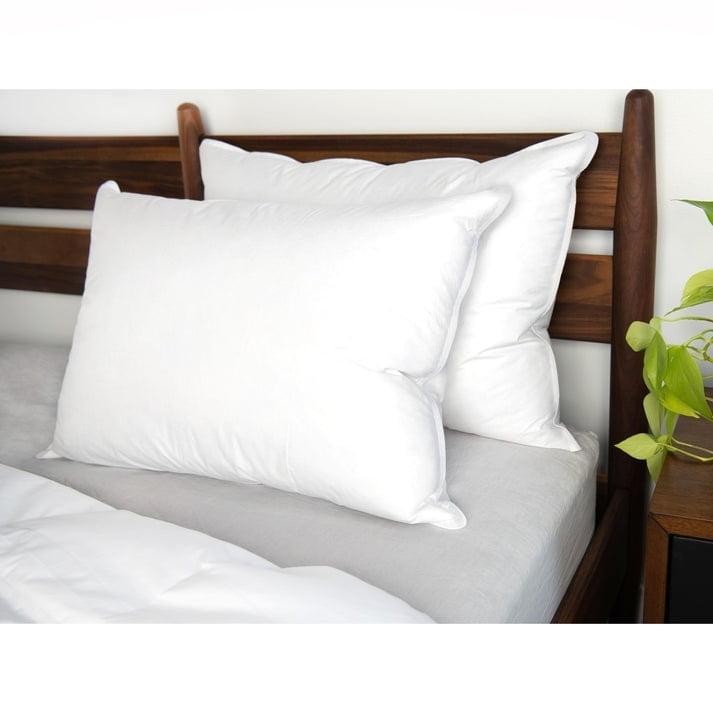 2 Pack Firm White Duck Feather & Down Bed Pillow | BOKSER HOME