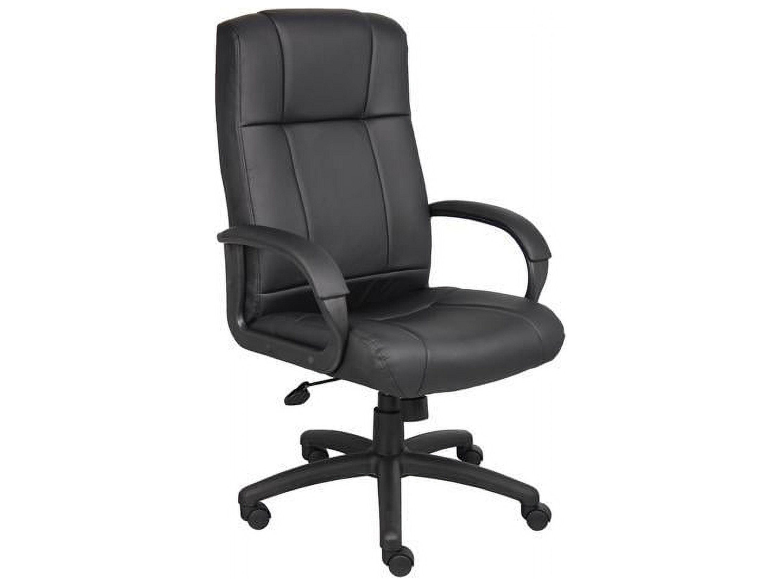 Elegant Executive High-Back Swivel Chair in Black Caressoft