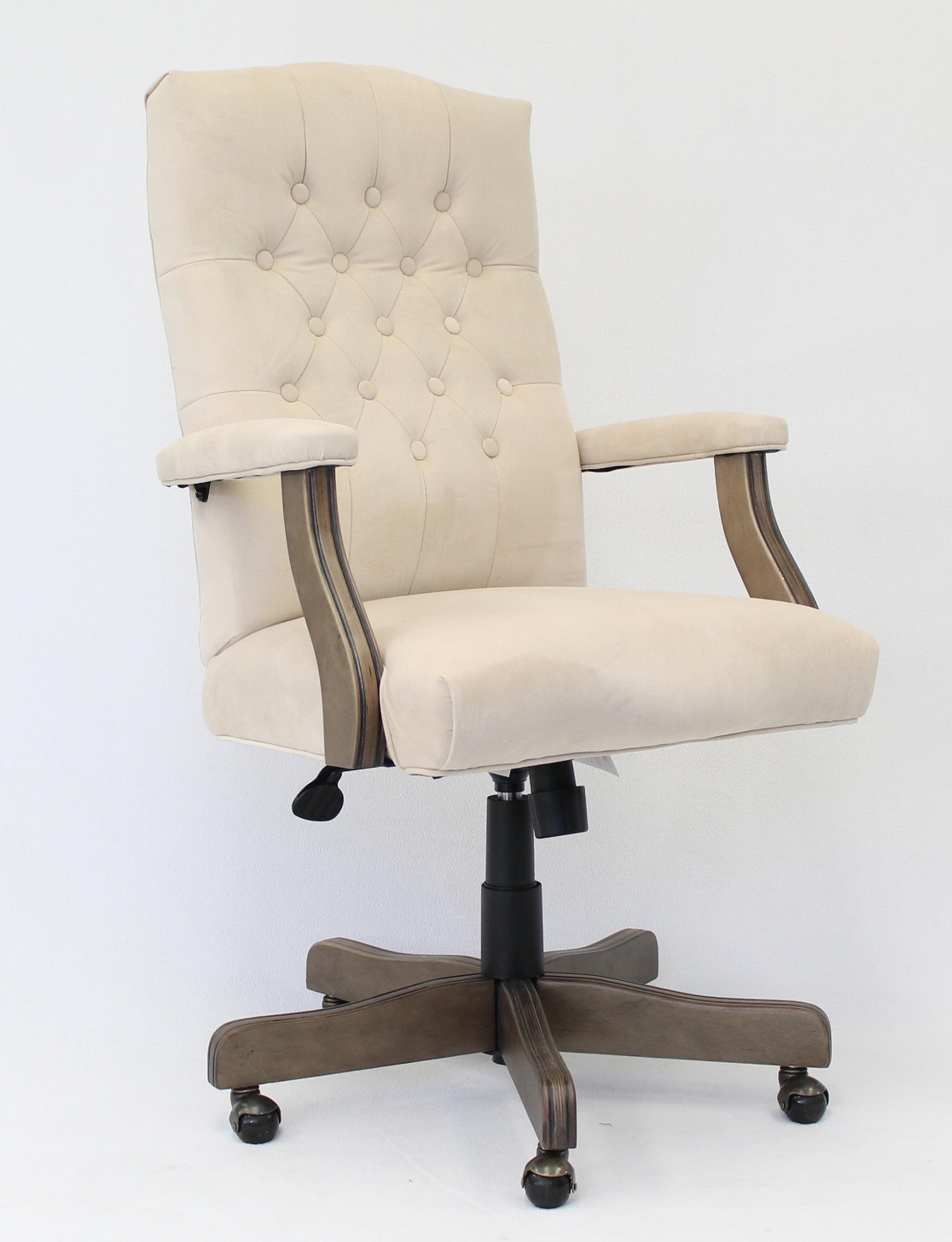 Traditional Executive Chair Beige: Swivel, Adjustable, Tufted - Boss Office Products
