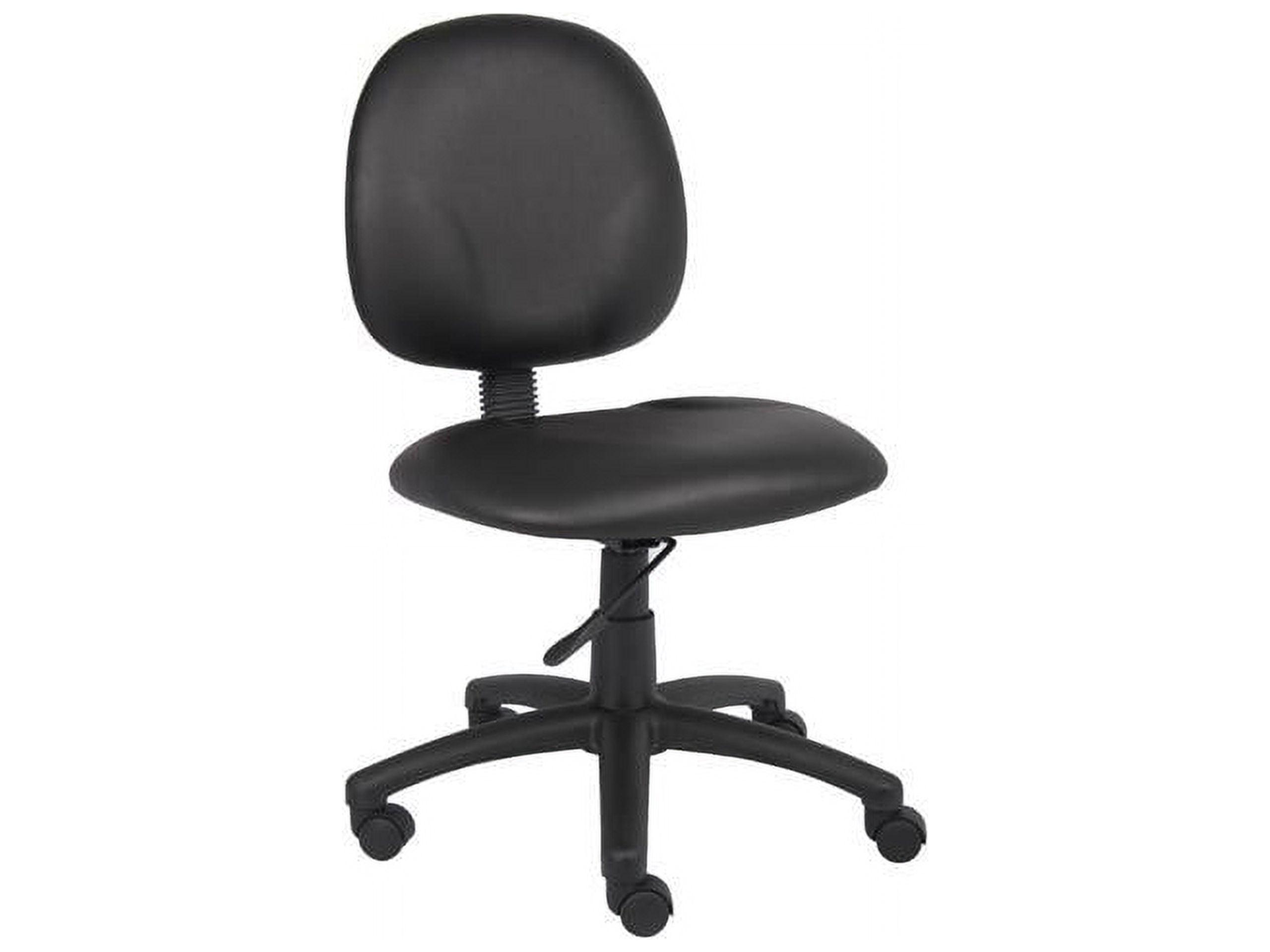 ErgoFlex Diamond Black Caressoft Armless Task Chair