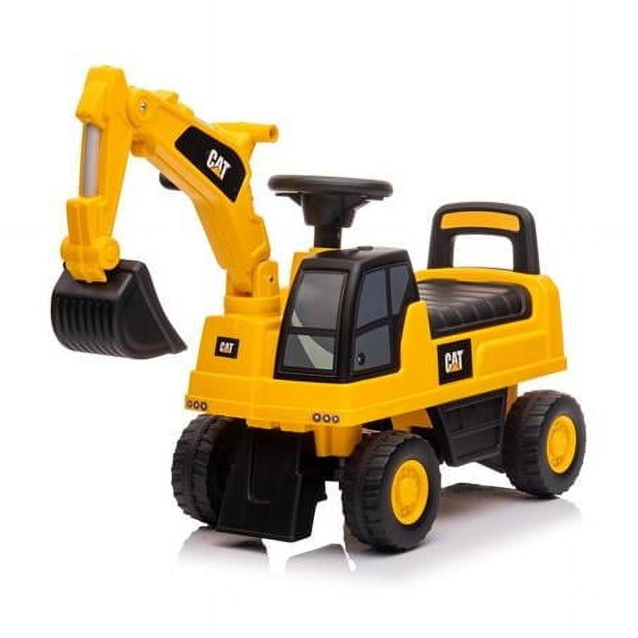 Yellow CAT Excavator Push Car with Functional Front Bucket