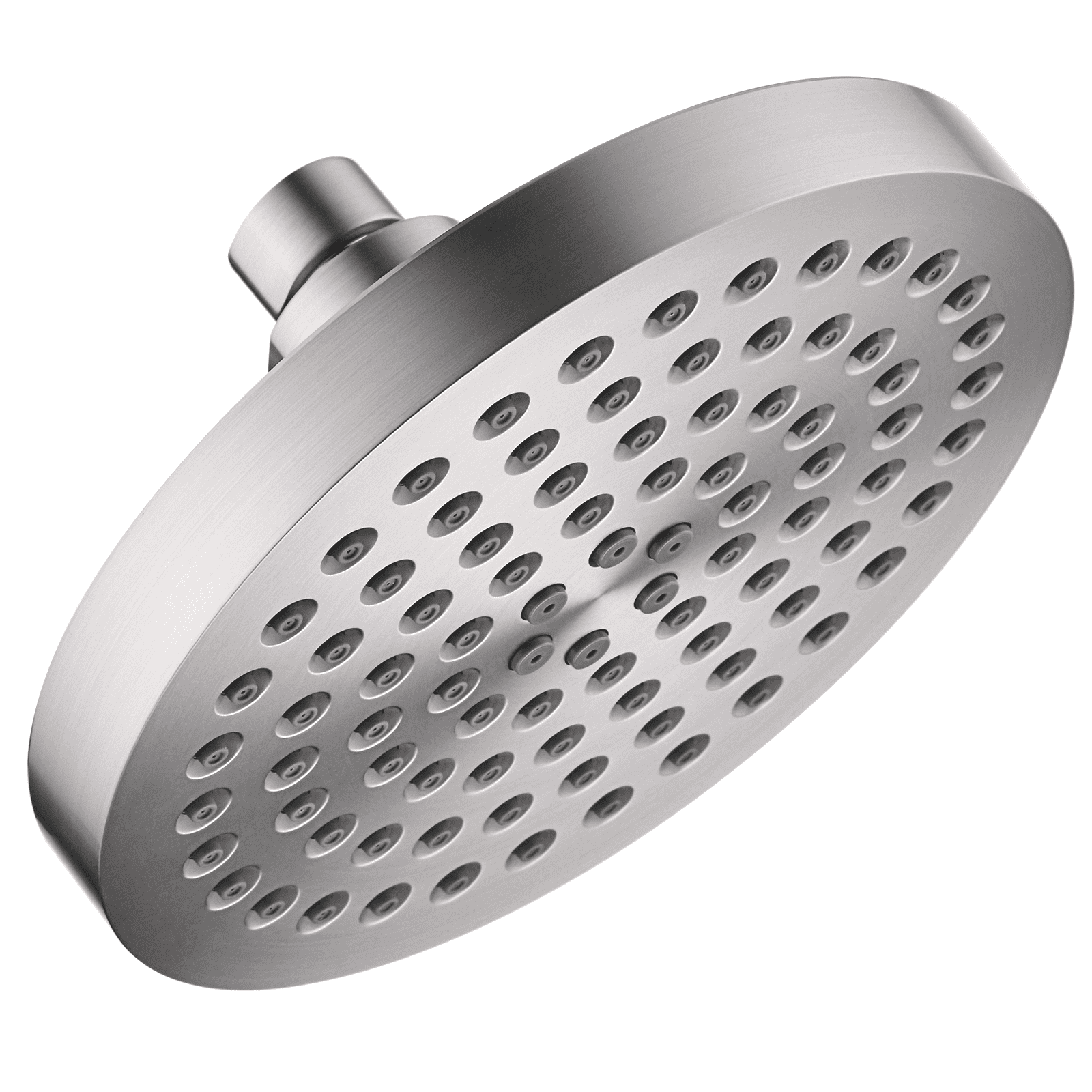 6-Inch High Pressure Nickel Rain Shower Head with Adjustable Angle