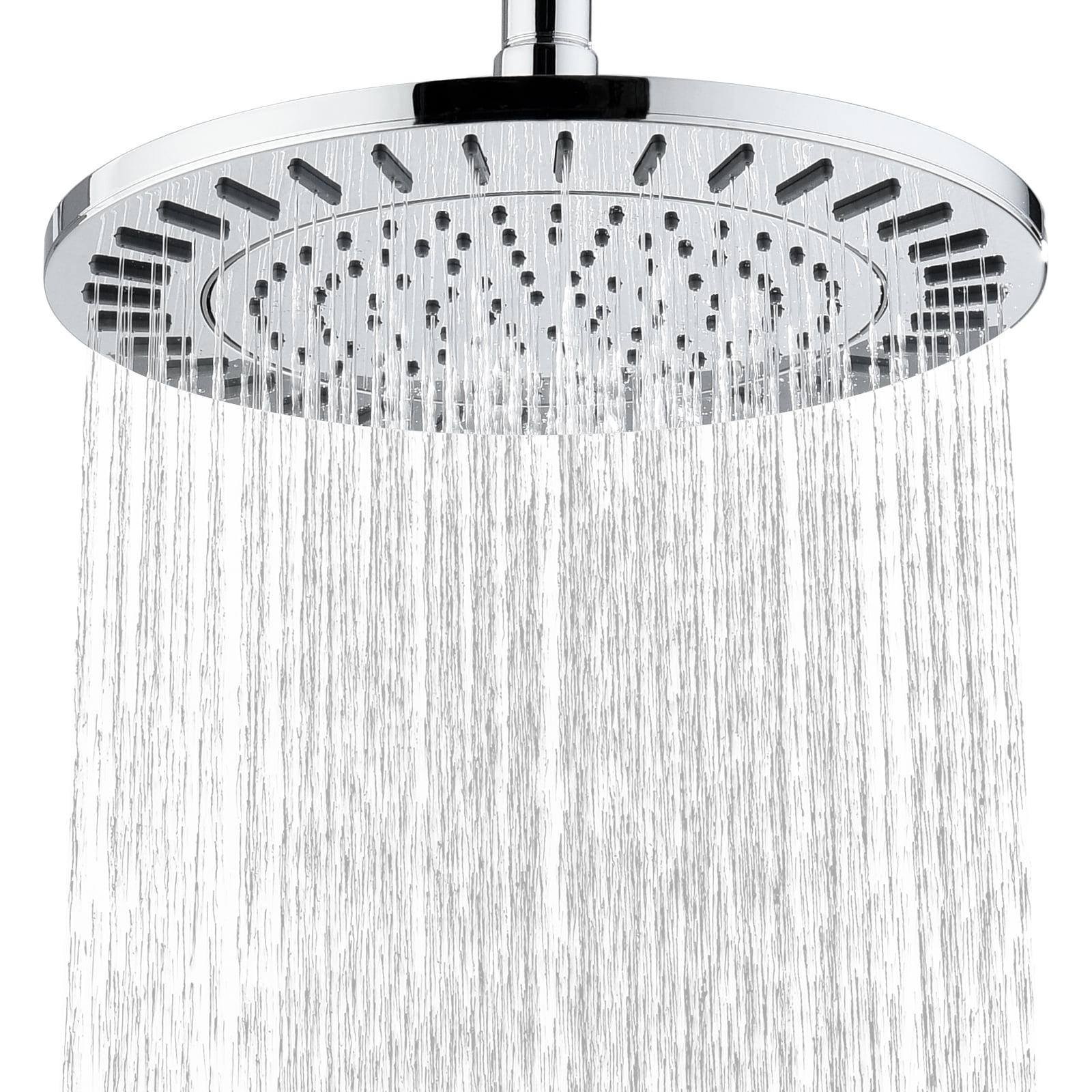 Chrome 9'' Round Rain Shower Head with Adjustable Angle