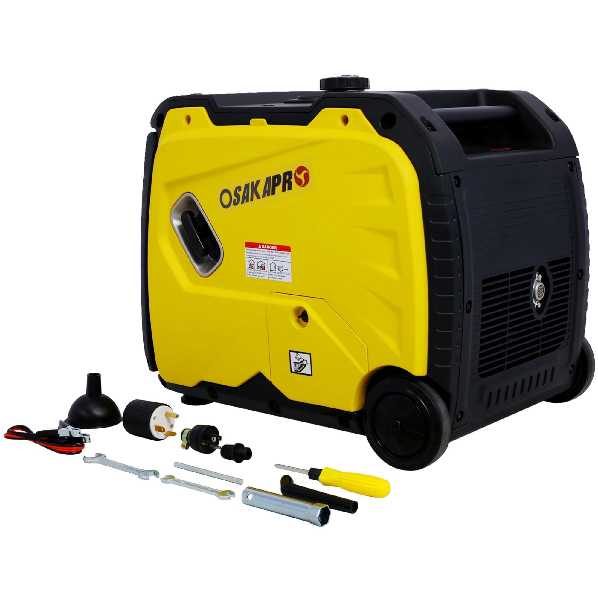 Yellow Portable Gasoline Inverter Generator with Foldable Handle