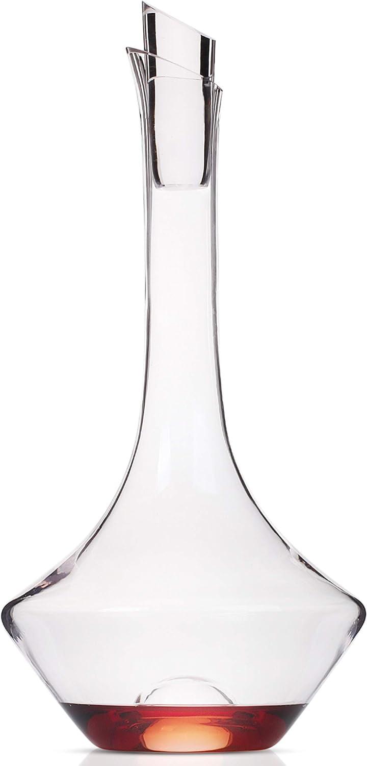 Elegant 60oz Crystal Glass Wine Decanter with Stopper