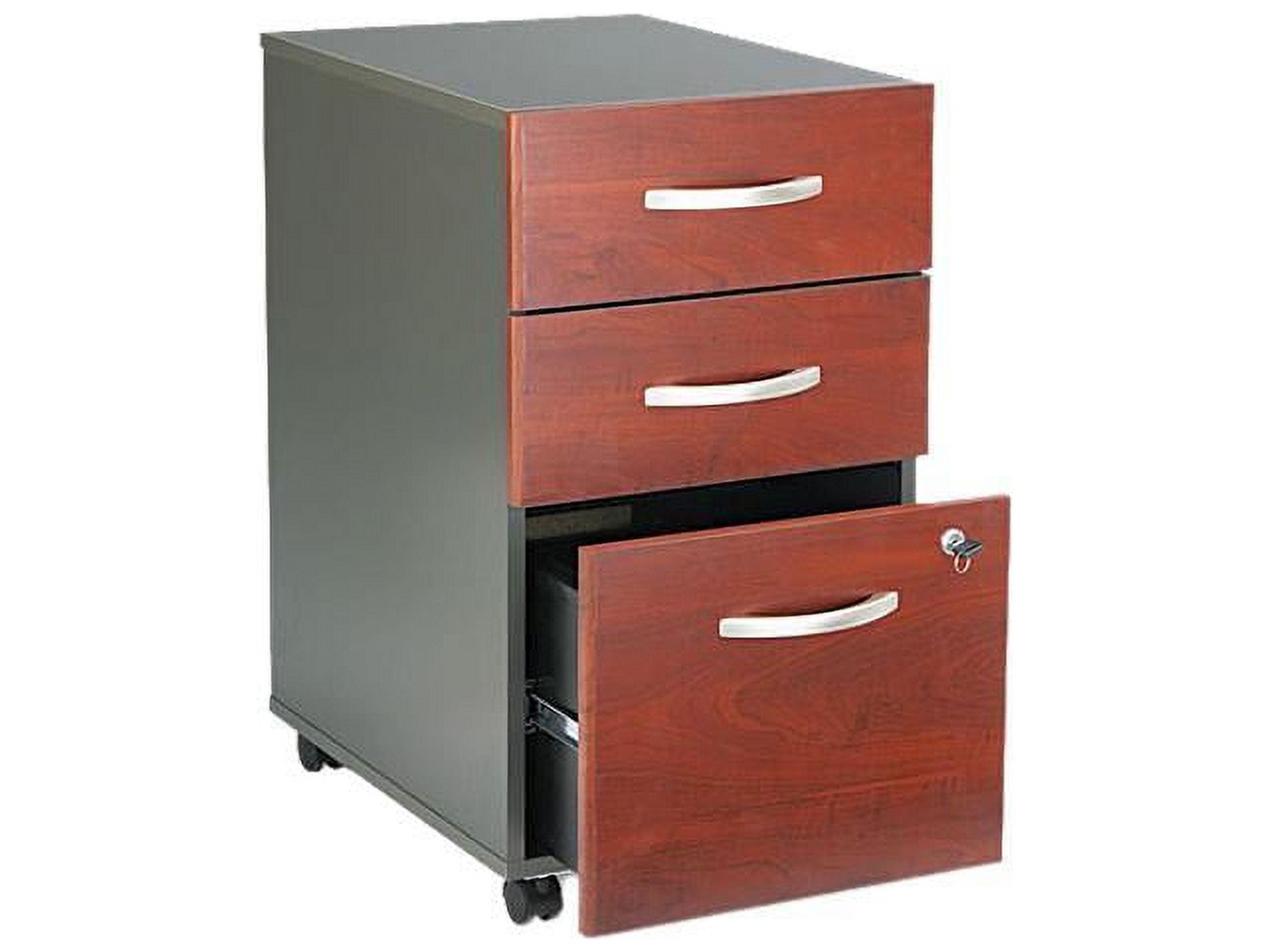 Hansen Cherry Mobile 3-Drawer Lockable Legal Size Pedestal