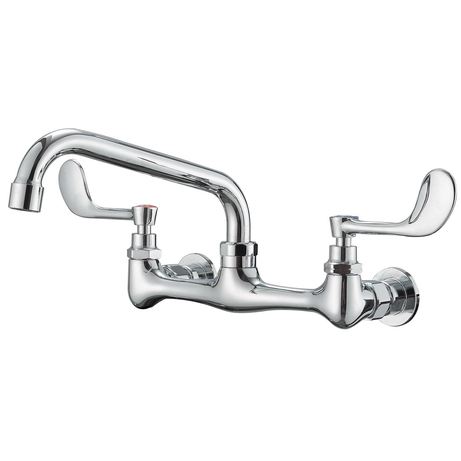 BWE Double Handle Wall Mount Standard Kitchen Faucet