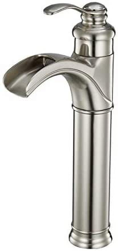 BWE Waterfall Single Hole Single-Handle Vessel Bathroom Faucet With Pop-up Drain Assembly