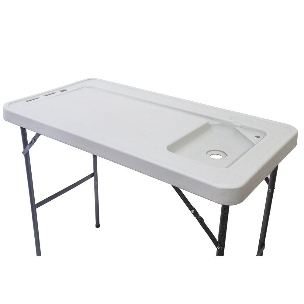 Outdoor Folding Fish Cleaning Table with Spray Gun & Faucet - Convenient, Multifunctional, Portable - Perfect for Camping and Fishing Enthusiasts