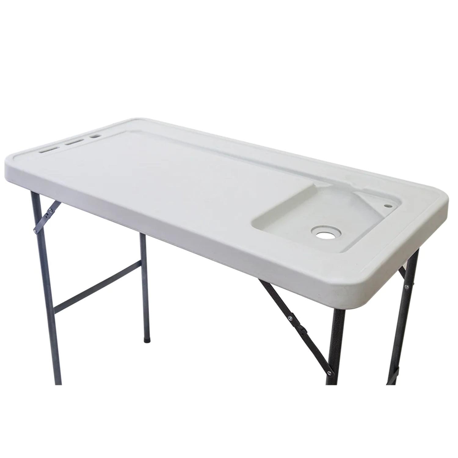 Outdoor Folding Fish Cleaning Table with Spray Gun & Faucet - Convenient, Multifunctional, Portable - Perfect for Camping and Fishing Enthusiasts