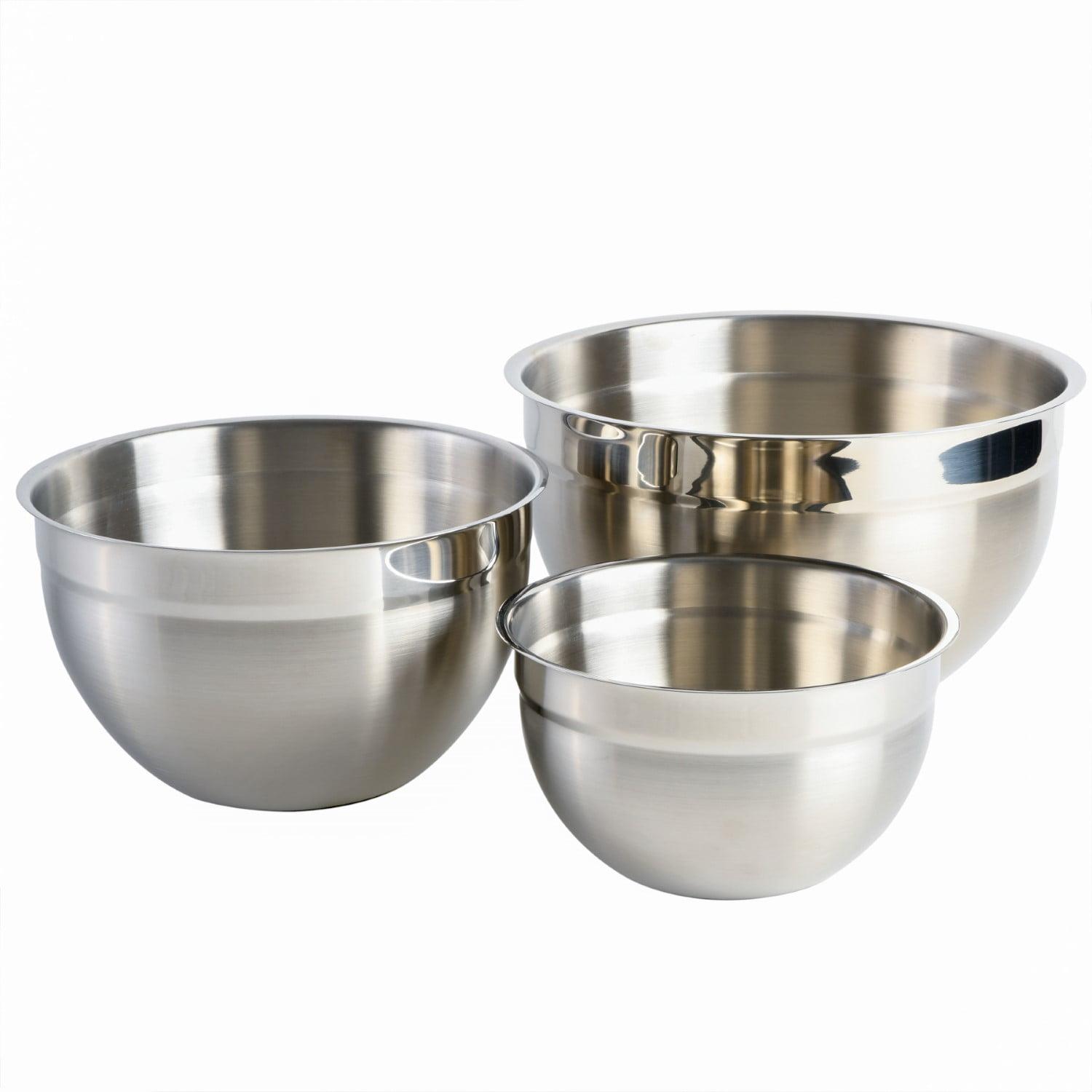 Babish Stainless Steel Mixing Bowl Set (1.5-Quart, 3-Quart, 5-Quart)