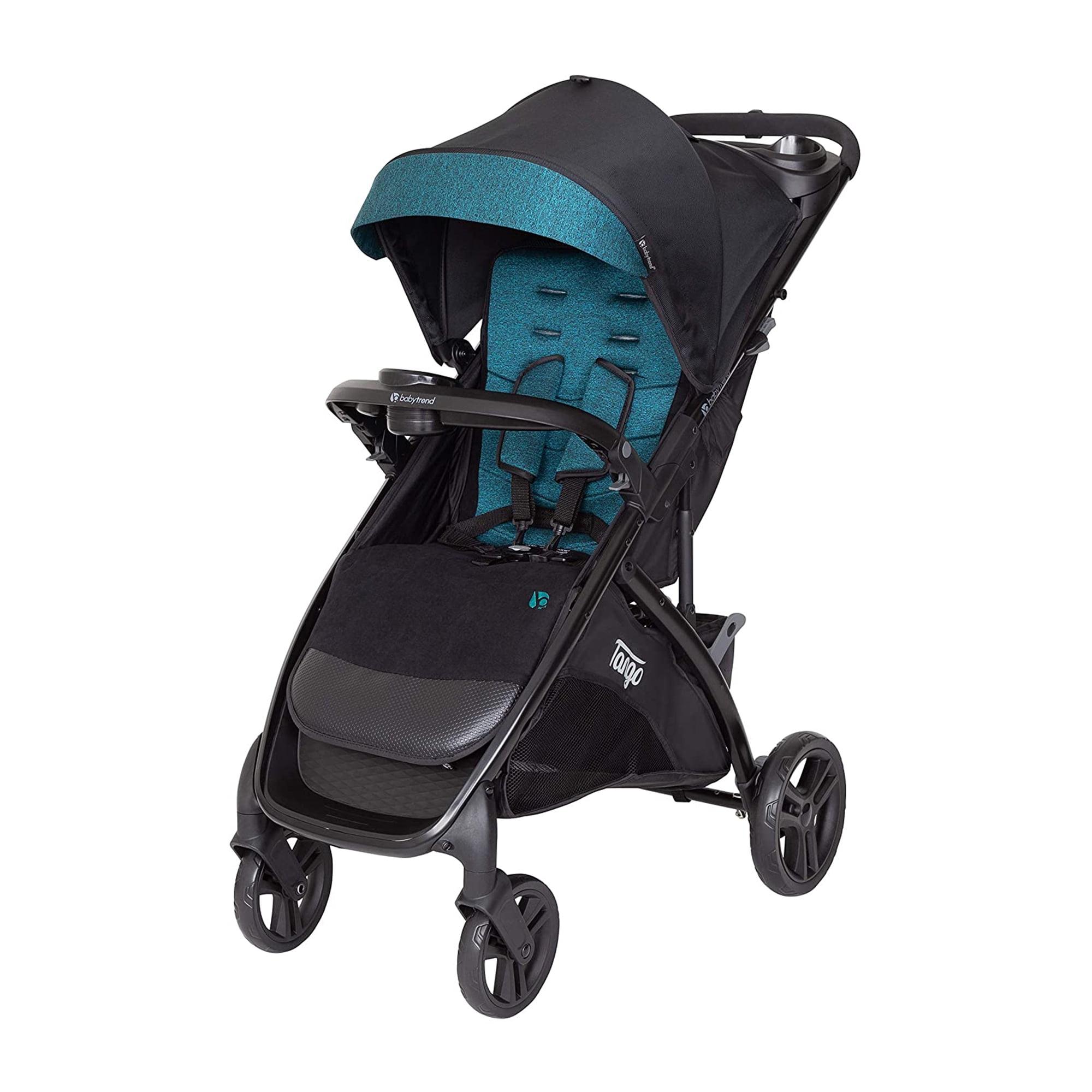 Baby Trend Tango Lightweight Compact Toddler Baby Infant Travel Stroller System with Oversized UPF 50+ Protection Canopy, Veridian Teal and Black