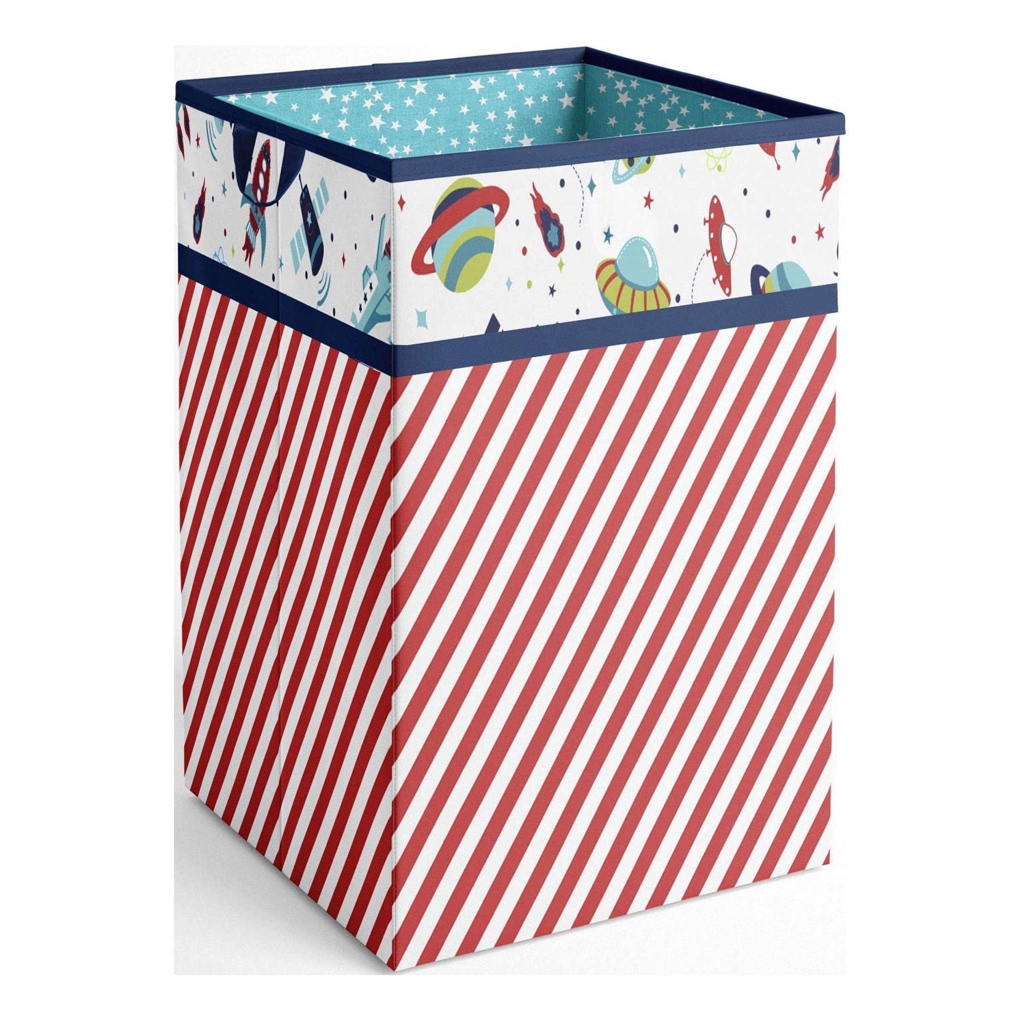 Bacati - Space Multicolor Boys Collapsible Laundry Hamper