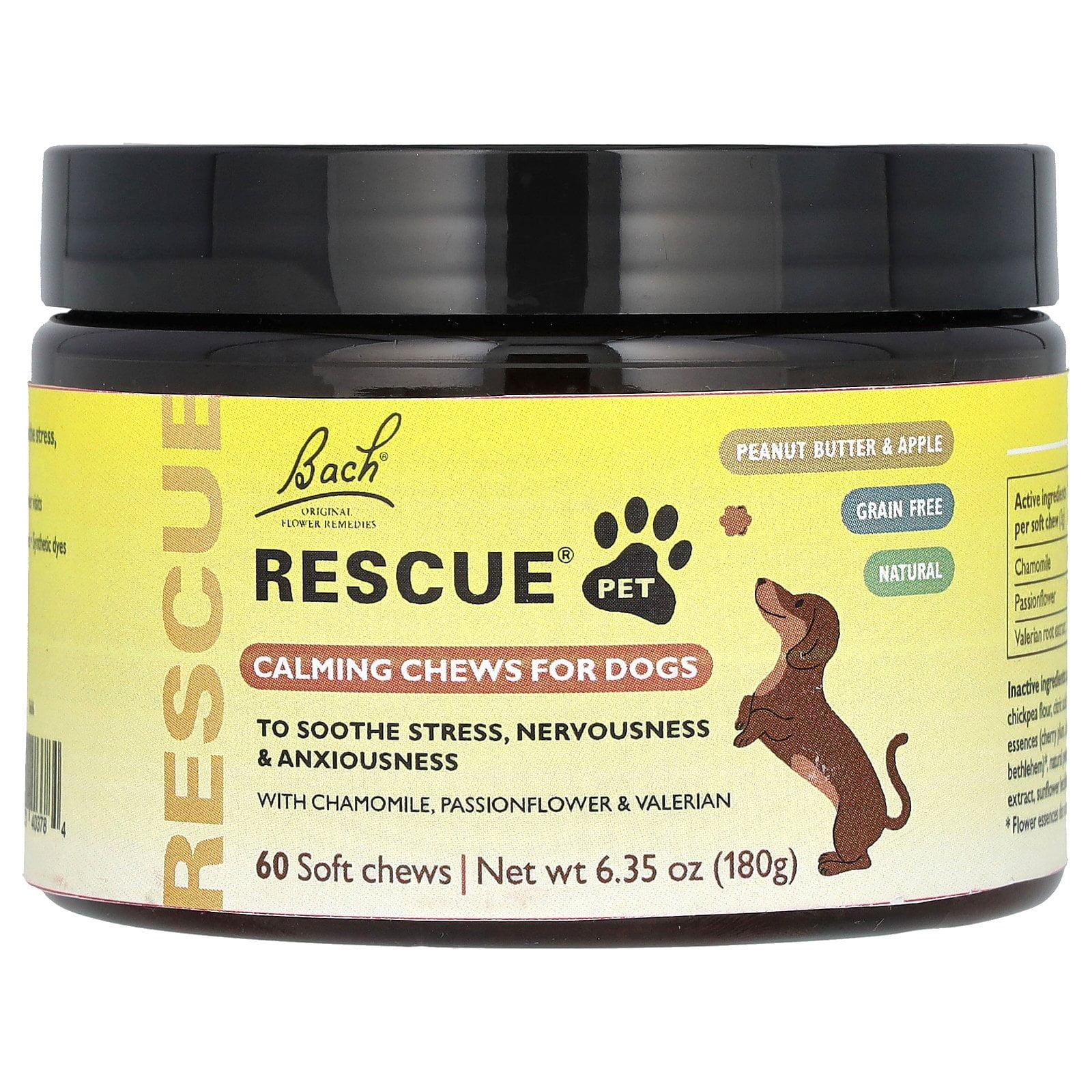 Bach RESCUE Pet Calming Chews for Dogs, 60 Soft Chews