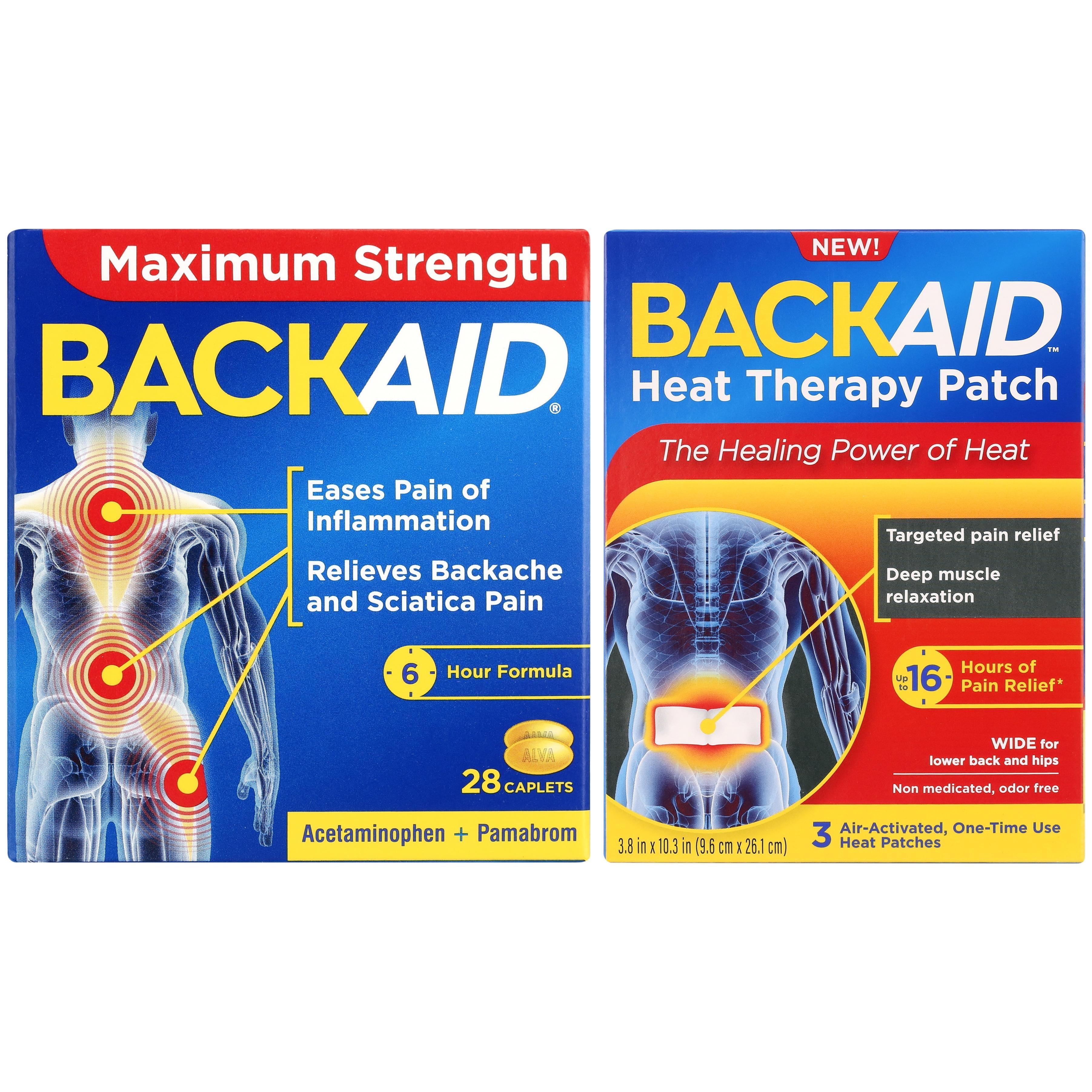 Backaid Maximum Strength Back Pain Reliever, 6-Hour Formula, Aspirin-Free Caplets, 28 Count