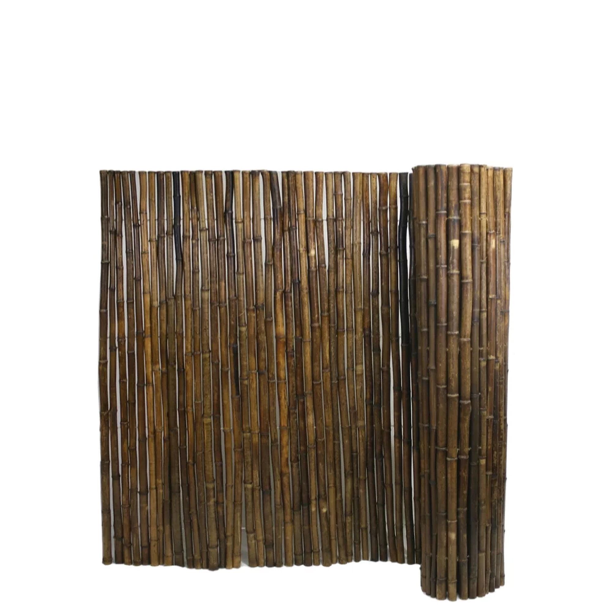 Caramel Brown Bamboo Fence Panel Outdoor Privacy Screen