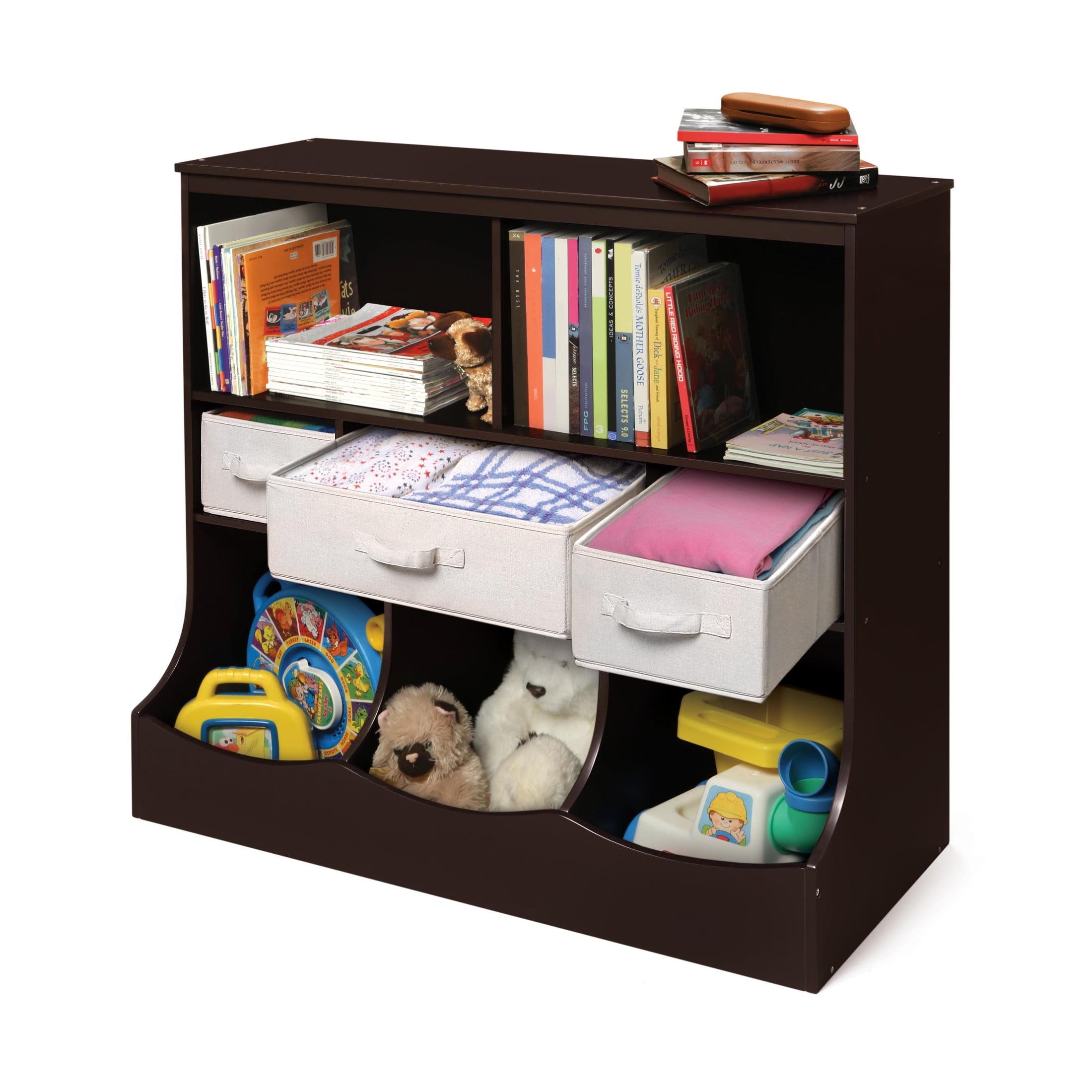 Badger Basket Combo Bin Storage Unit with Three Baskets - Espresso