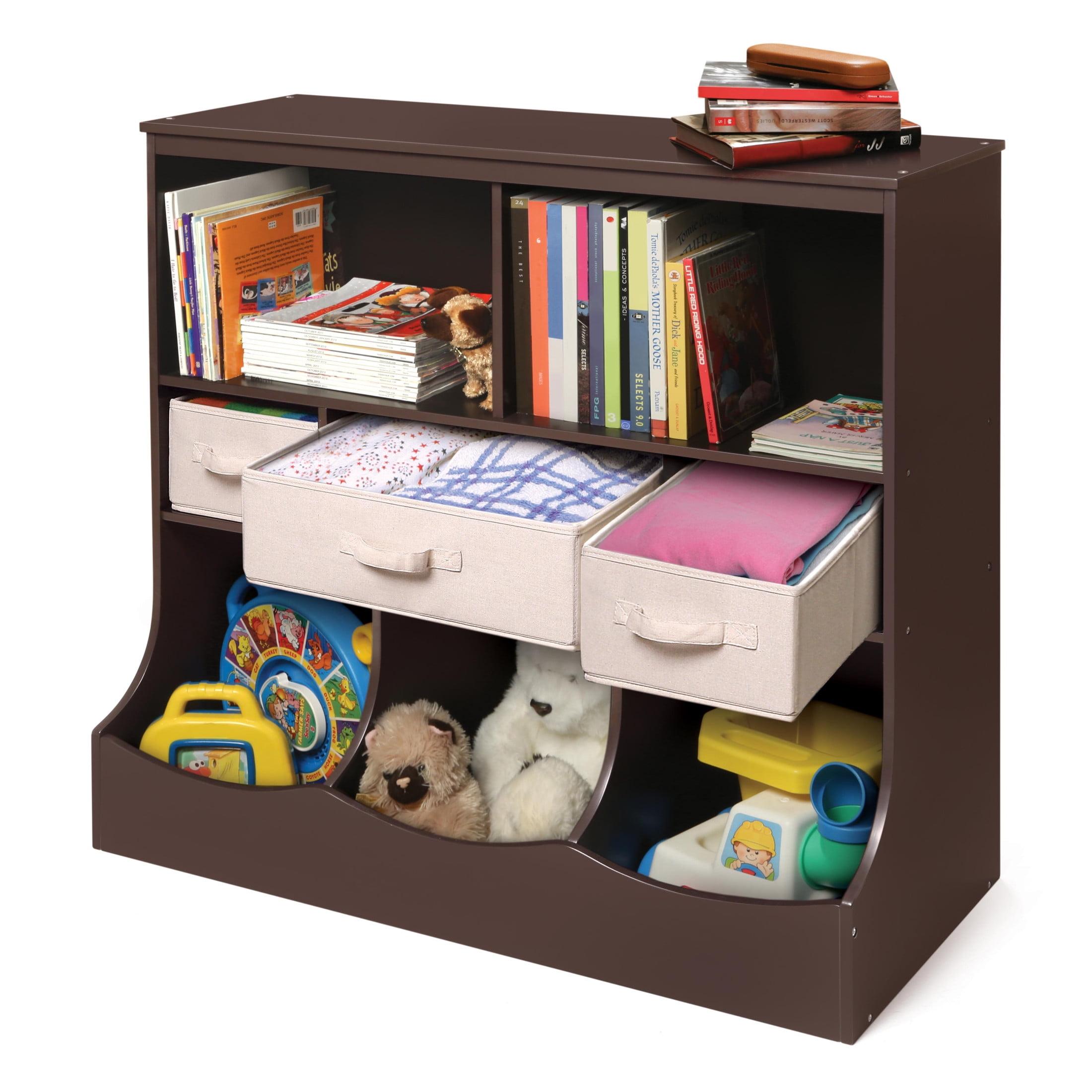 Badger Basket Combo Bin Storage Unit with Three Baskets - Espresso