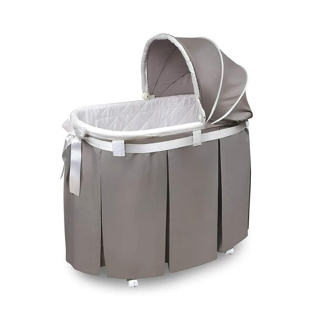 Badger Basket Wishes Oval Bassinet, Gray