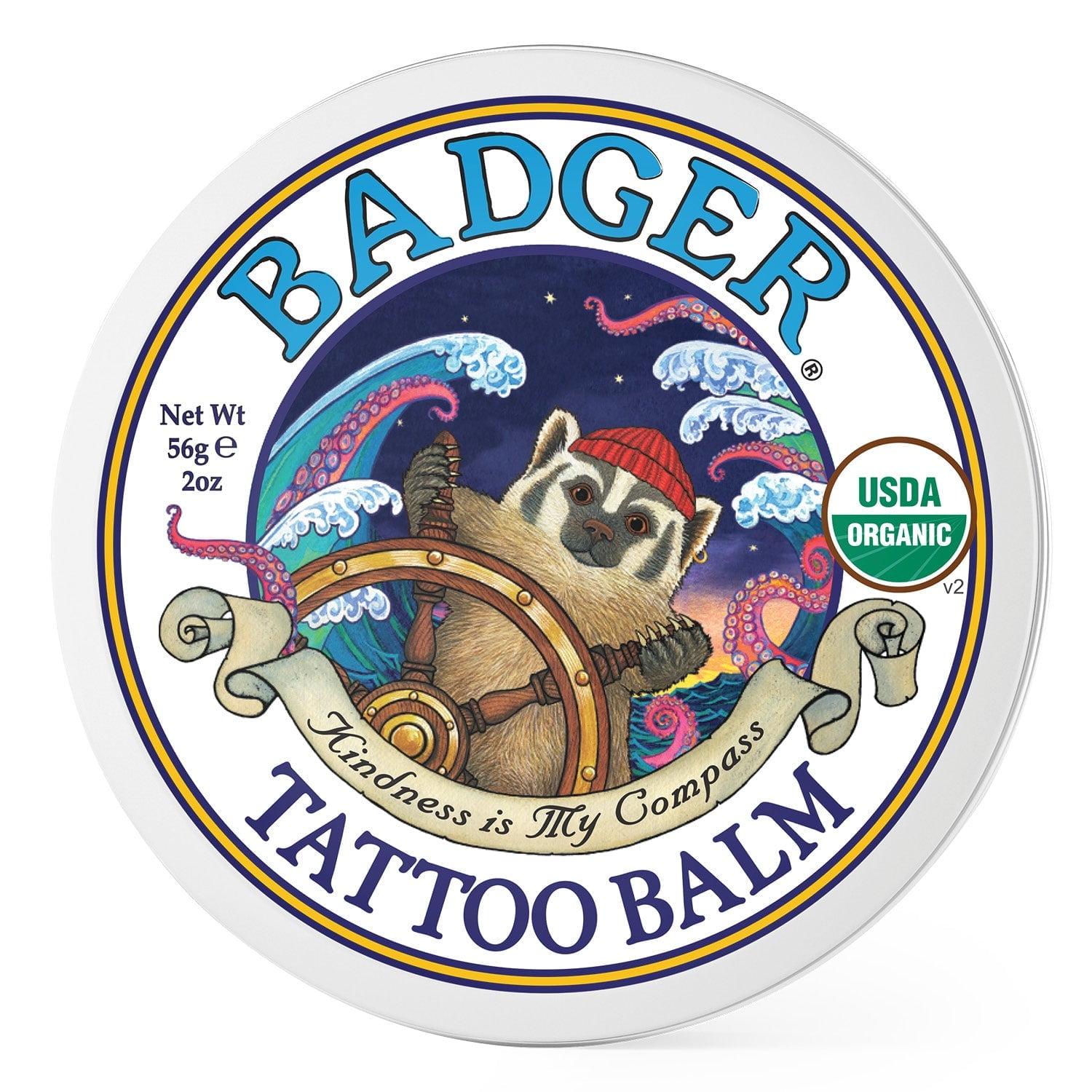 Badger Tattoo Balm, Coconut & Tamanu, 2 oz