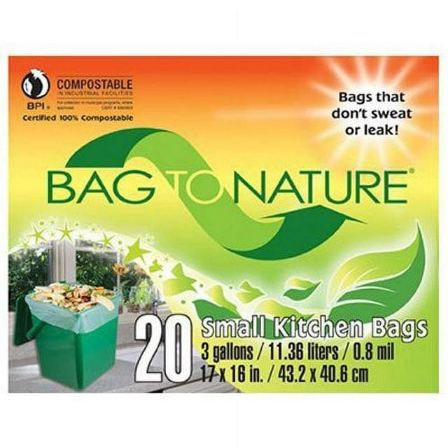 Bag-To-Nature Compostable Bag And Liner, 20 3 gallon bags