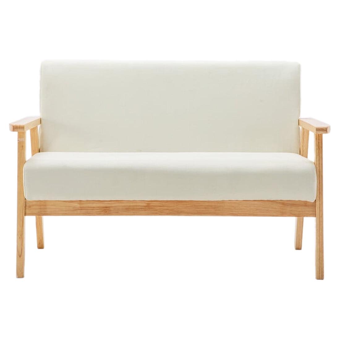 Maykoosh Beachy Beauty Beige Linen Fabric Loveseat