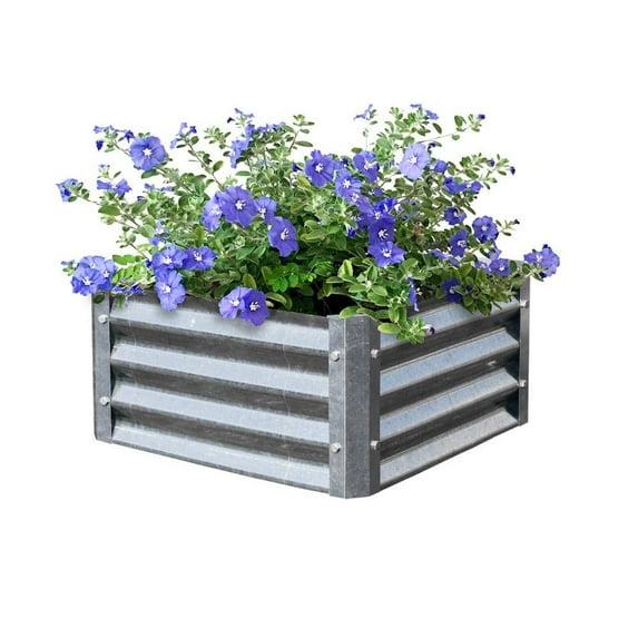 Galvanized Steel 22" Square Low Raised Garden Bed