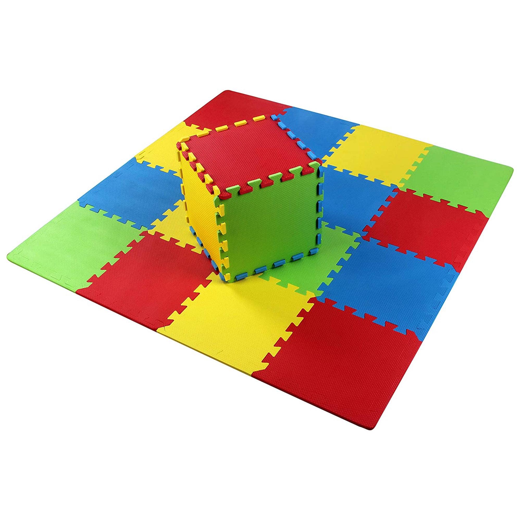 Multicolor EVA Foam Interlocking Puzzle Play Mat Set, 36 Tiles