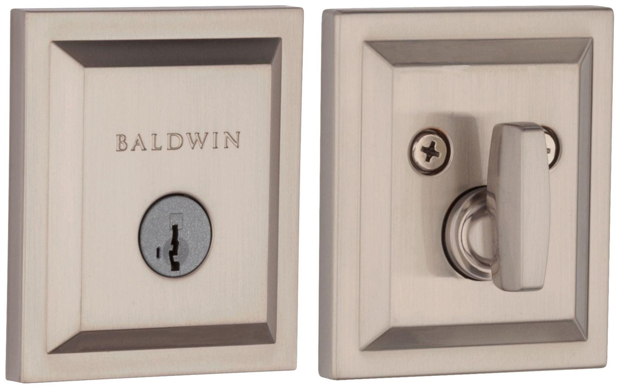 Baldwin 380SLB15SMTCPRCAL Torrey Pines 380 Rectangular Low Profile Single Cylinder Deadbolt with SmartKey