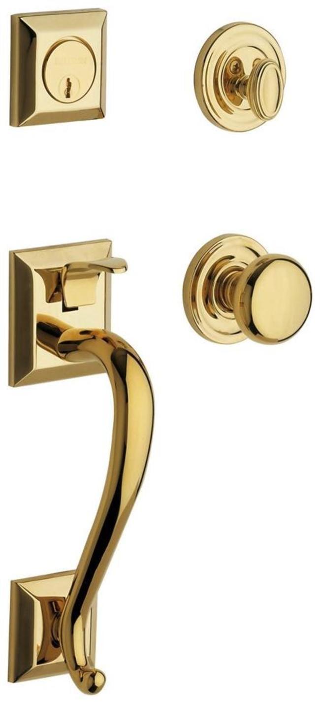 Baldwin 85320.Entr Madison Sectional Single Cylinder Keyed Entry Handleset - Brass
