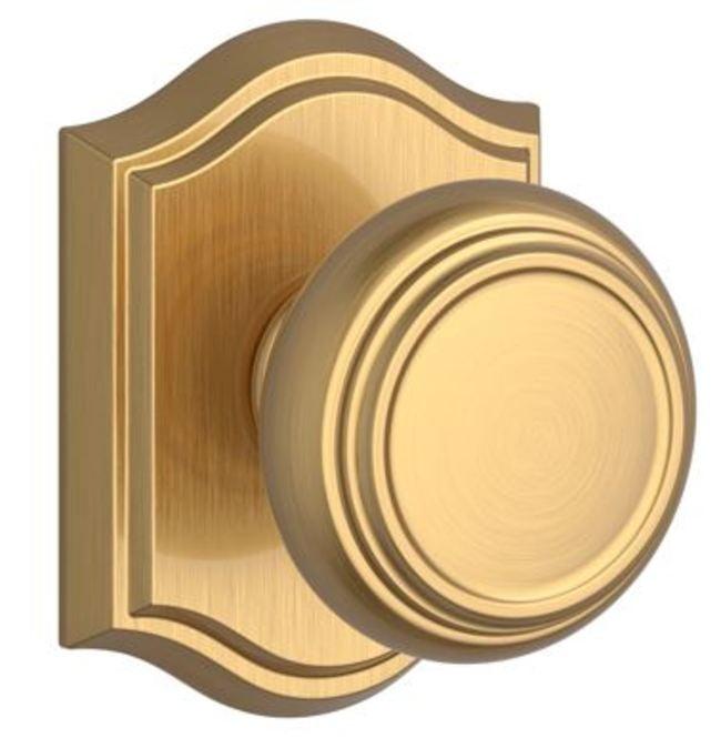 Baldwin Fd.Tra.Tar Traditional Non-Turning Two-Sided Dummy Door Knob Set - Brass
